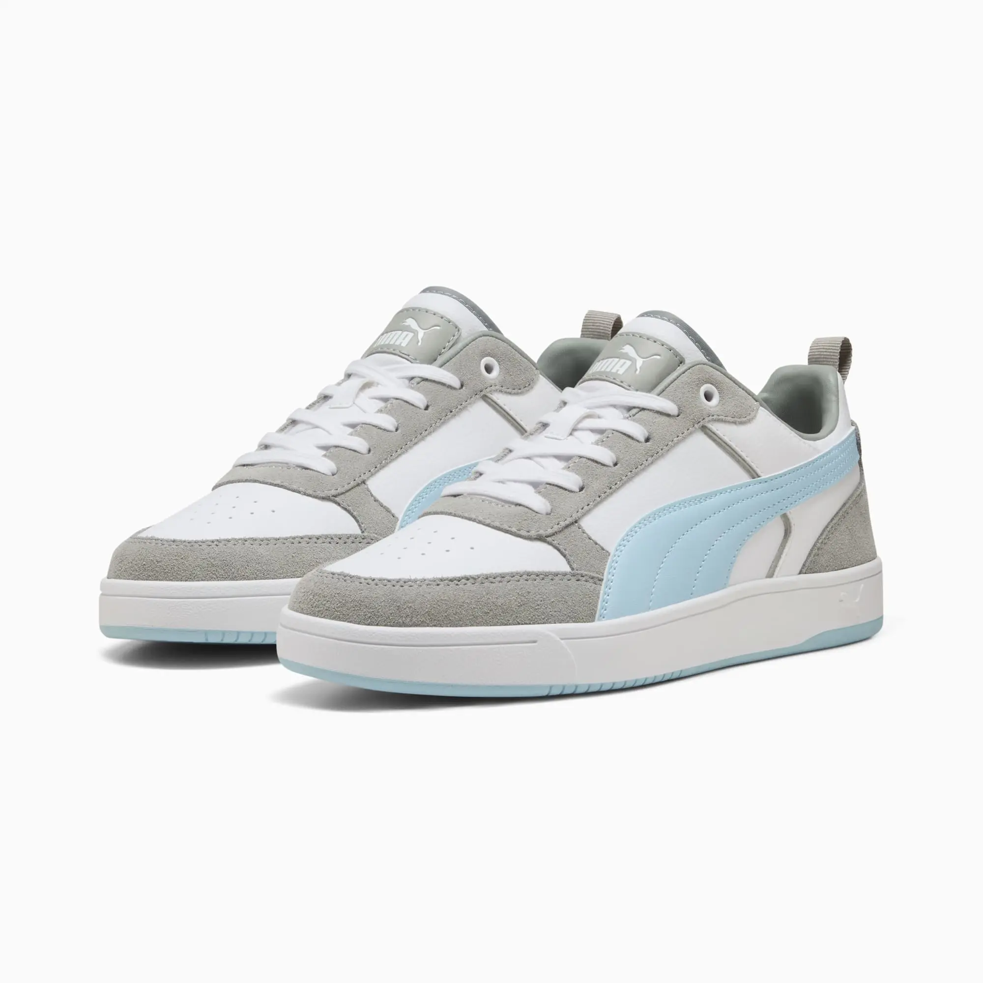 PUMA Dribble Sd Sneakers, White/Silver Sky/Feather Grey, size 10