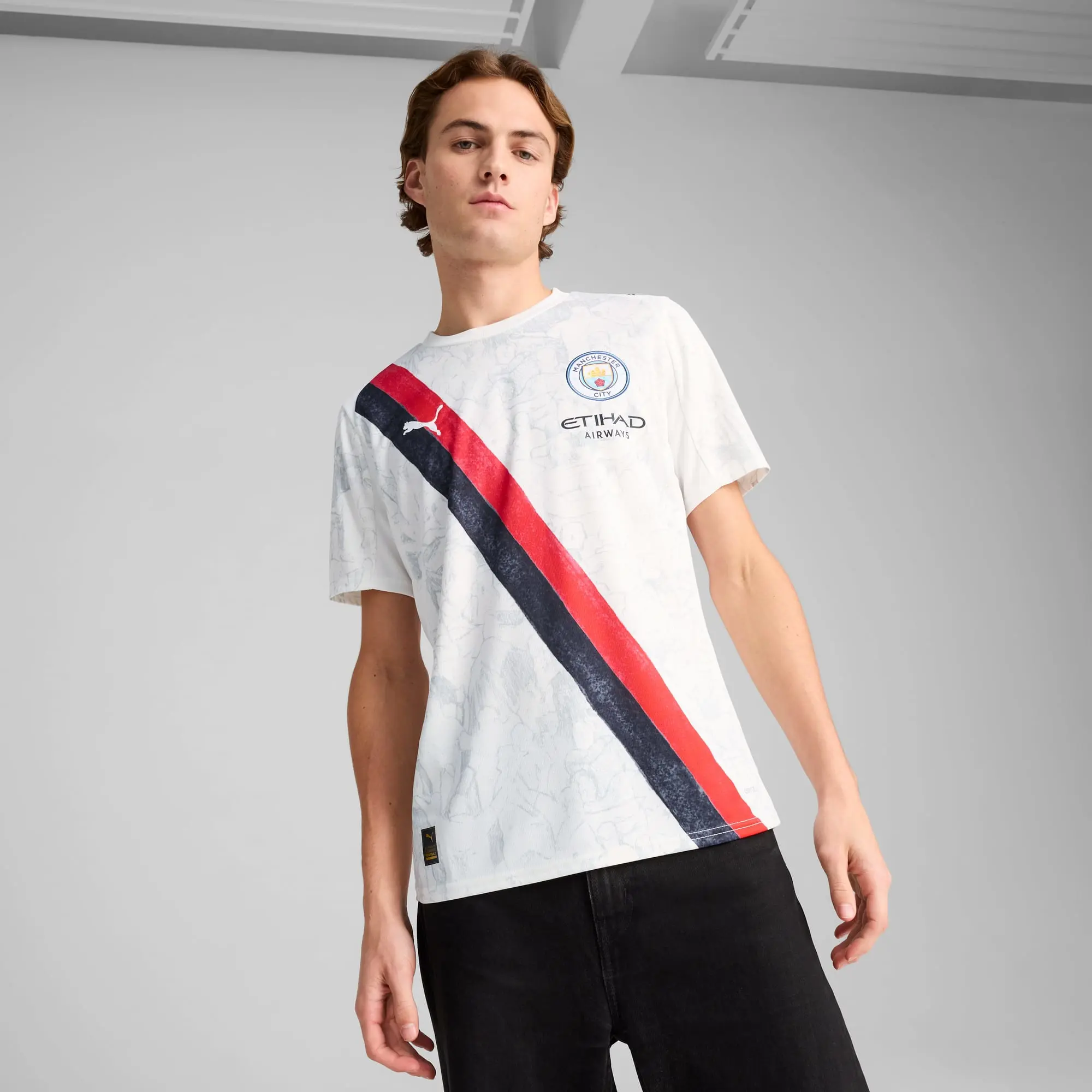 PUMA Kidsuper x Manchester City Jersey Men, White/Black, size 3XL