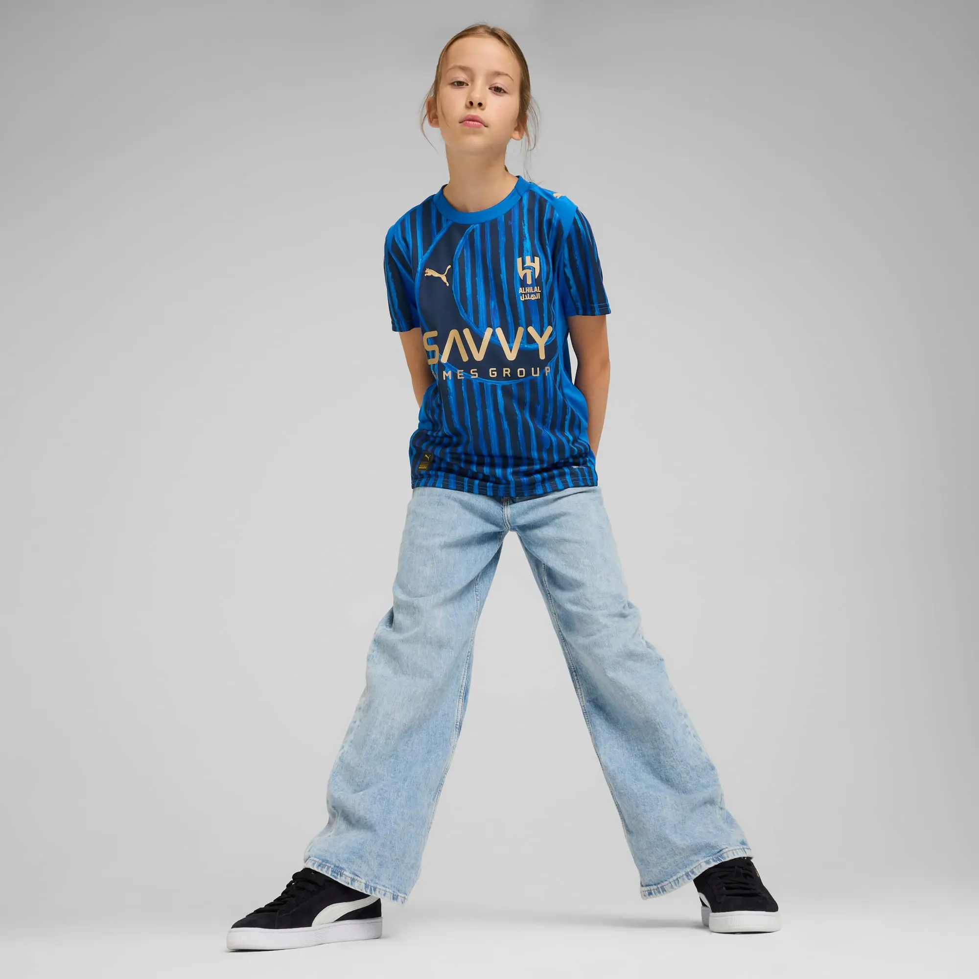 PUMA Kidsuper x Al-Hilal Sfc Jersey Youth, Dark Blue, size 11-12 Youth