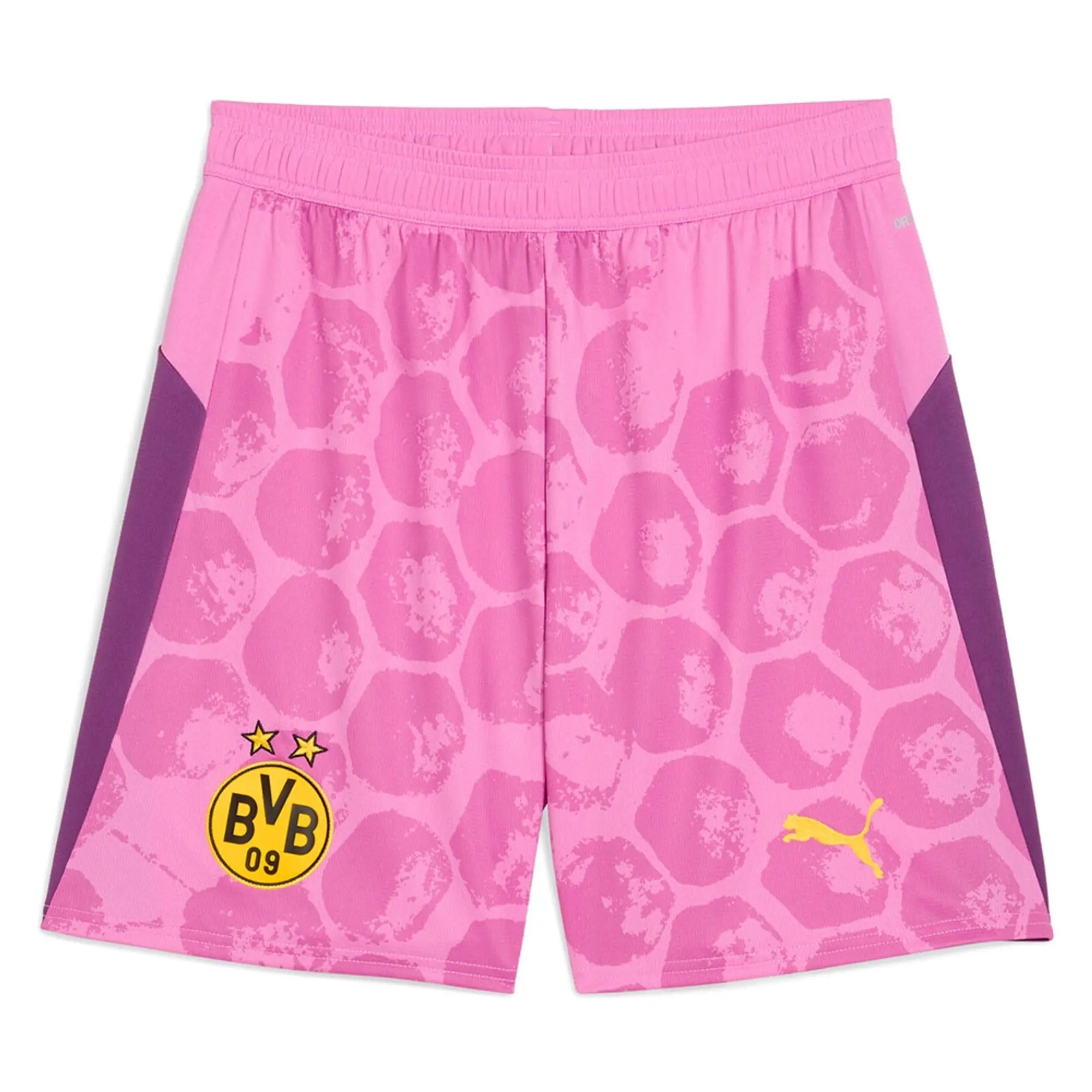 PUMA Kid Super x Borussia Dortmund Shorts Men, Mauve Pop/Faster Yellow, size 3XL