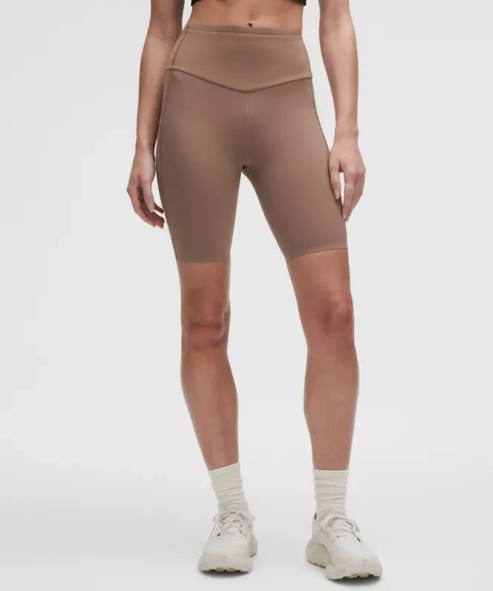 lululemon – Women's Go Further High-Rise Race Shorts – 8" – Color Brown – Size 0