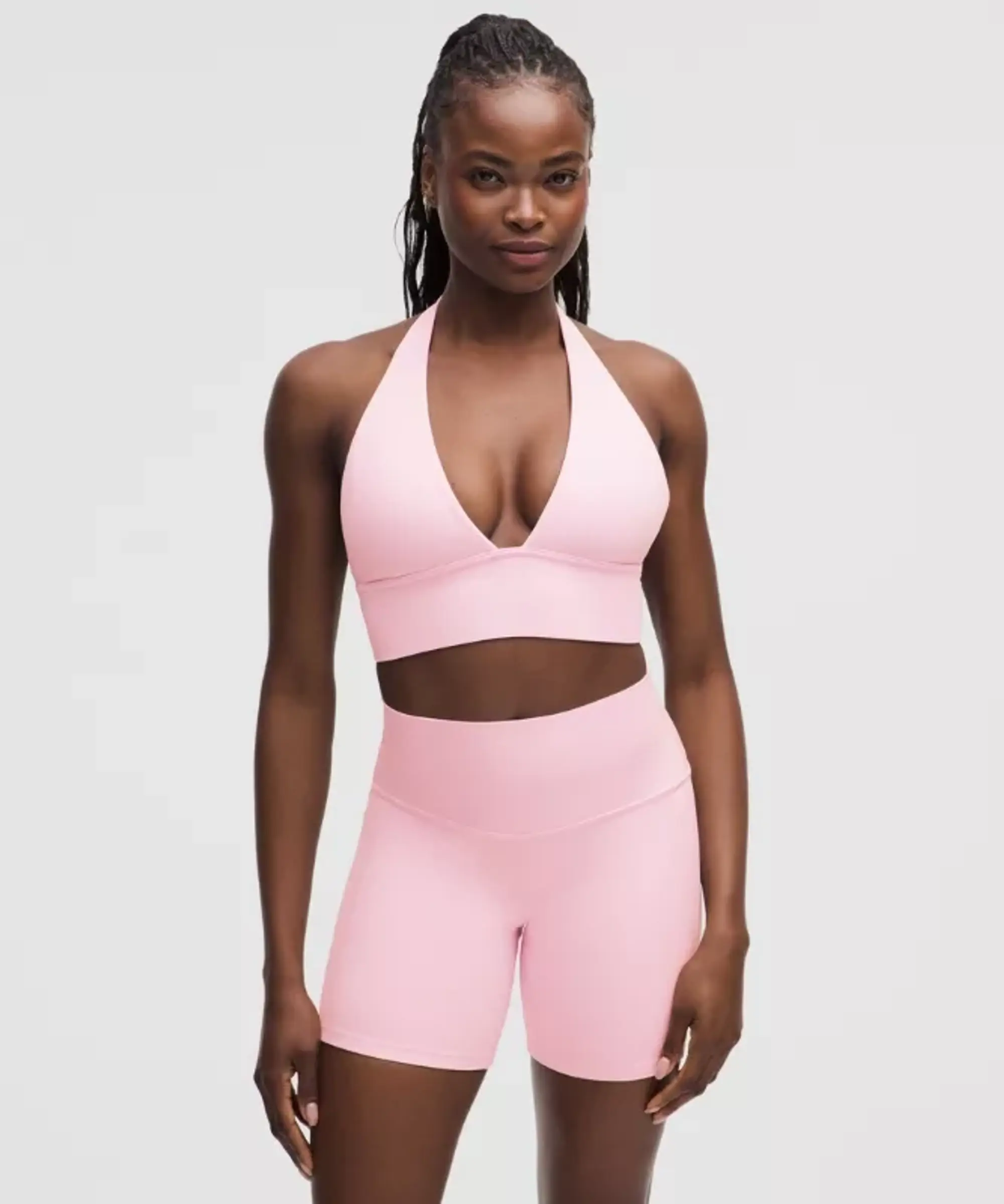 lululemon – Women's Align Halter Sports Bra Light Support, C/D Cup – Color Pink – Size 10