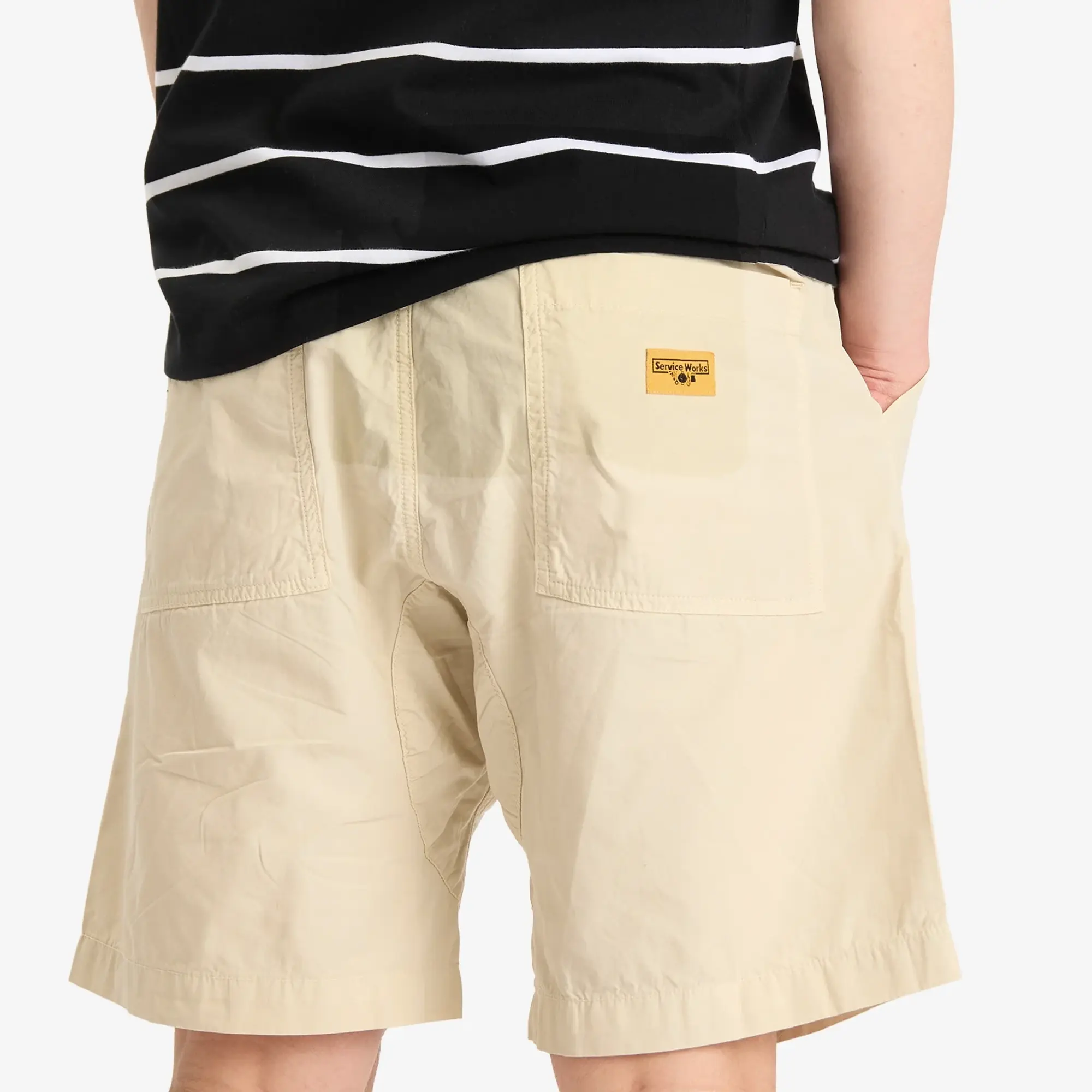 Service Works Men's Poplin Chef Shorts White Oak