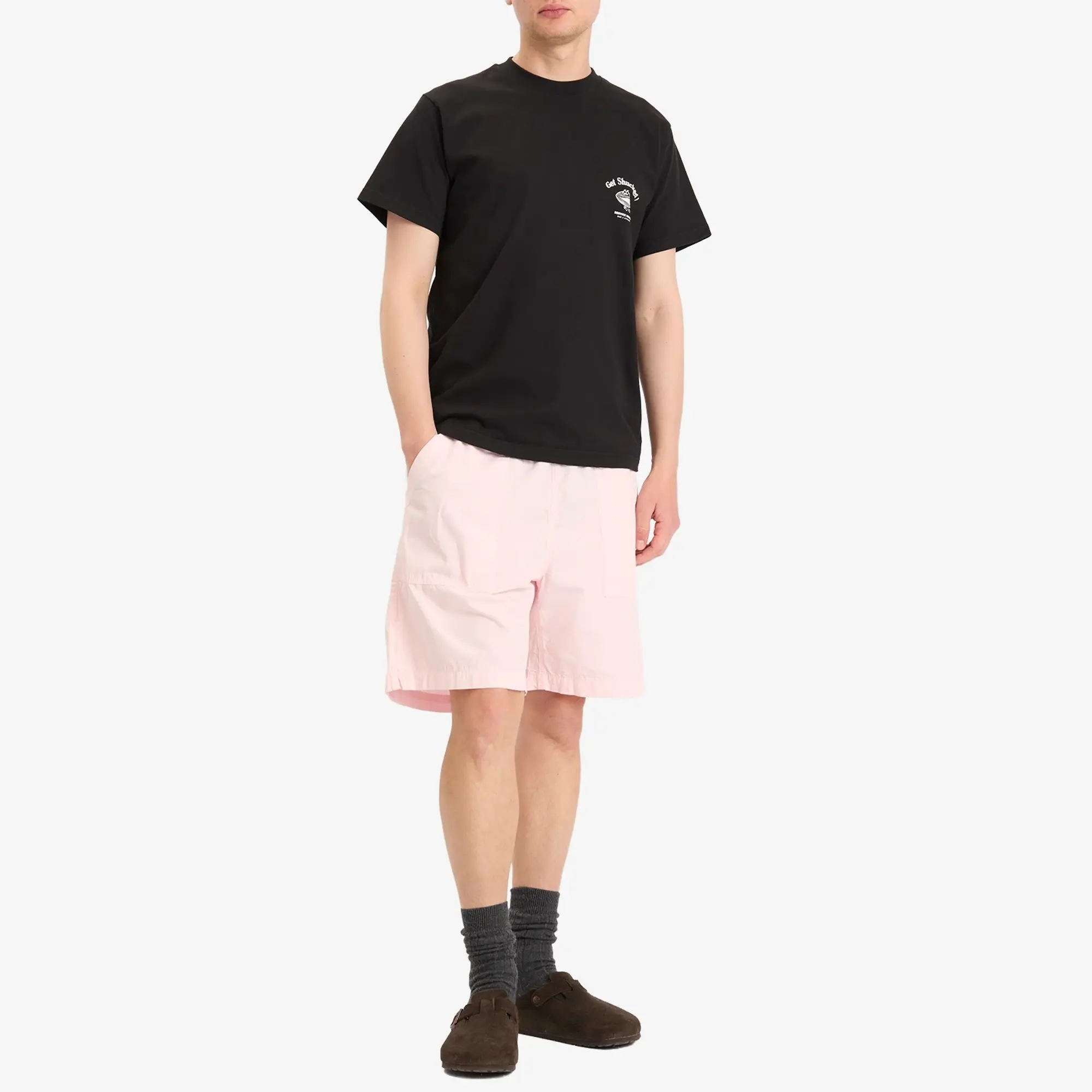 Service Works Men's Poplin Chef Shorts Dusty Pink