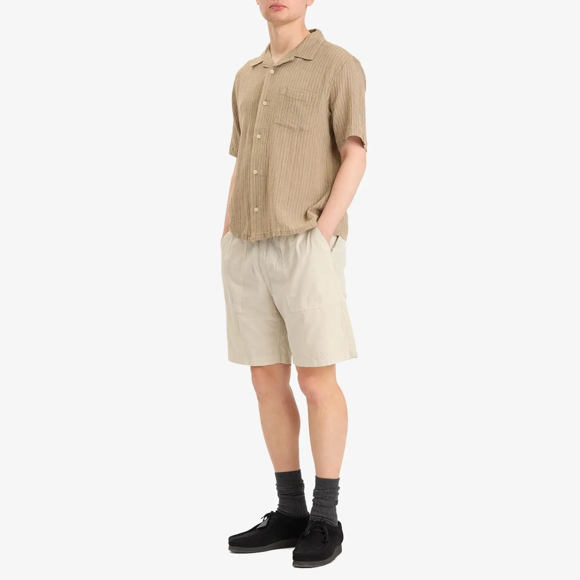 Service Works Men's Poplin Chef Shorts Salt