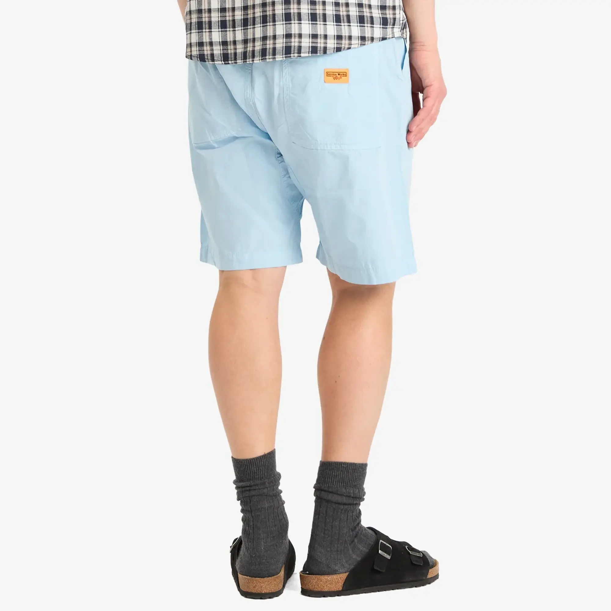 Service Works Men's Poplin Chef Shorts Powder