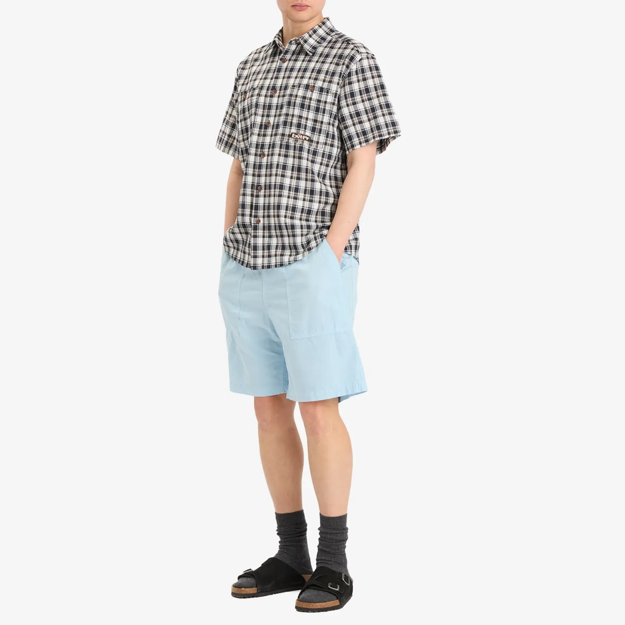 Service Works Men's Poplin Chef Shorts Powder