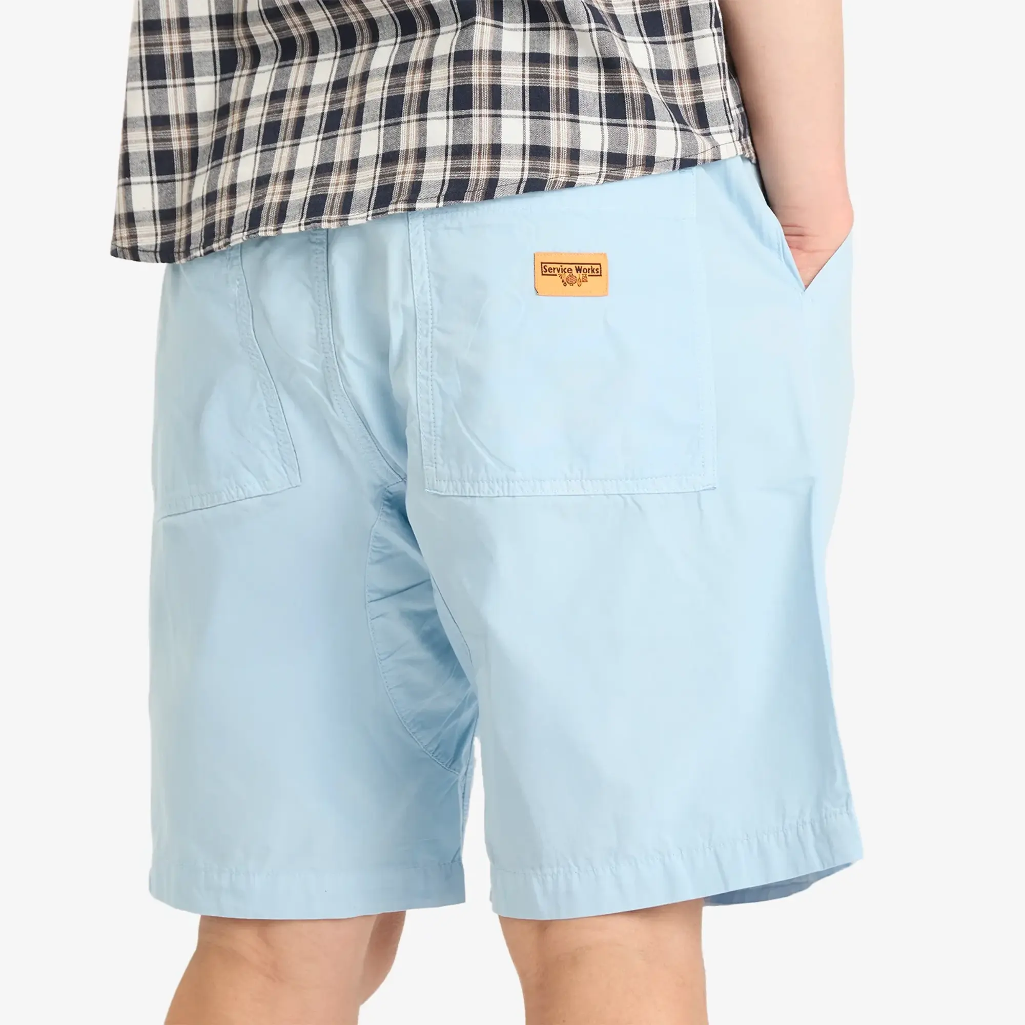 Service Works Men's Poplin Chef Shorts Powder