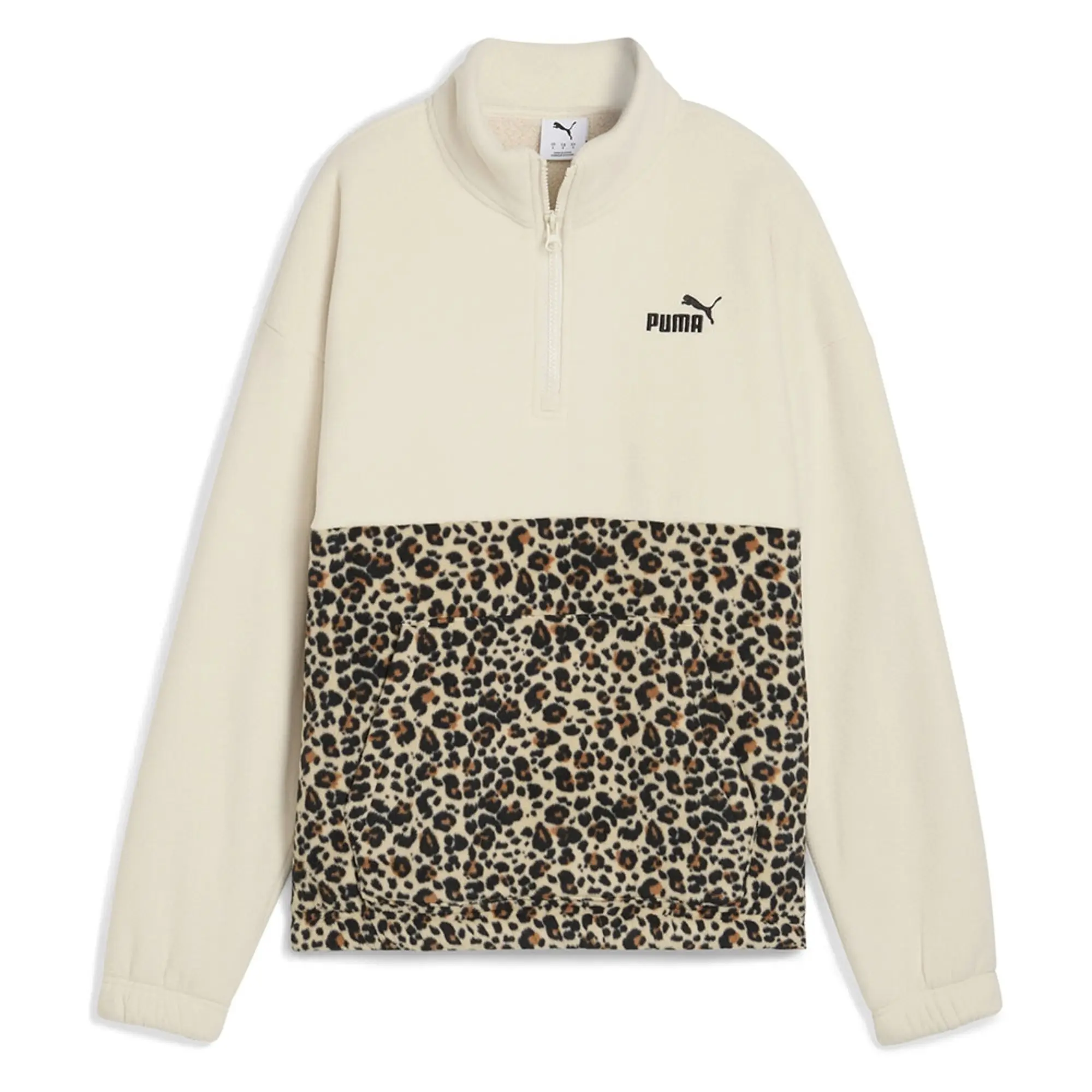 Puma Ess Graphic Animal Relaxed Fit Half Zip Sweatshirt