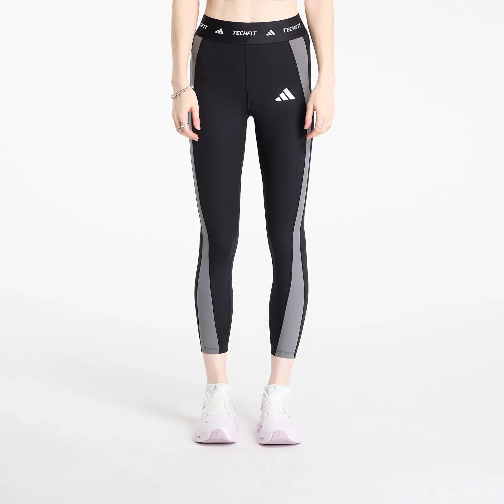 Adidas Techfit Colorblock 7/8 Leggings Black/ Grey Four Xs