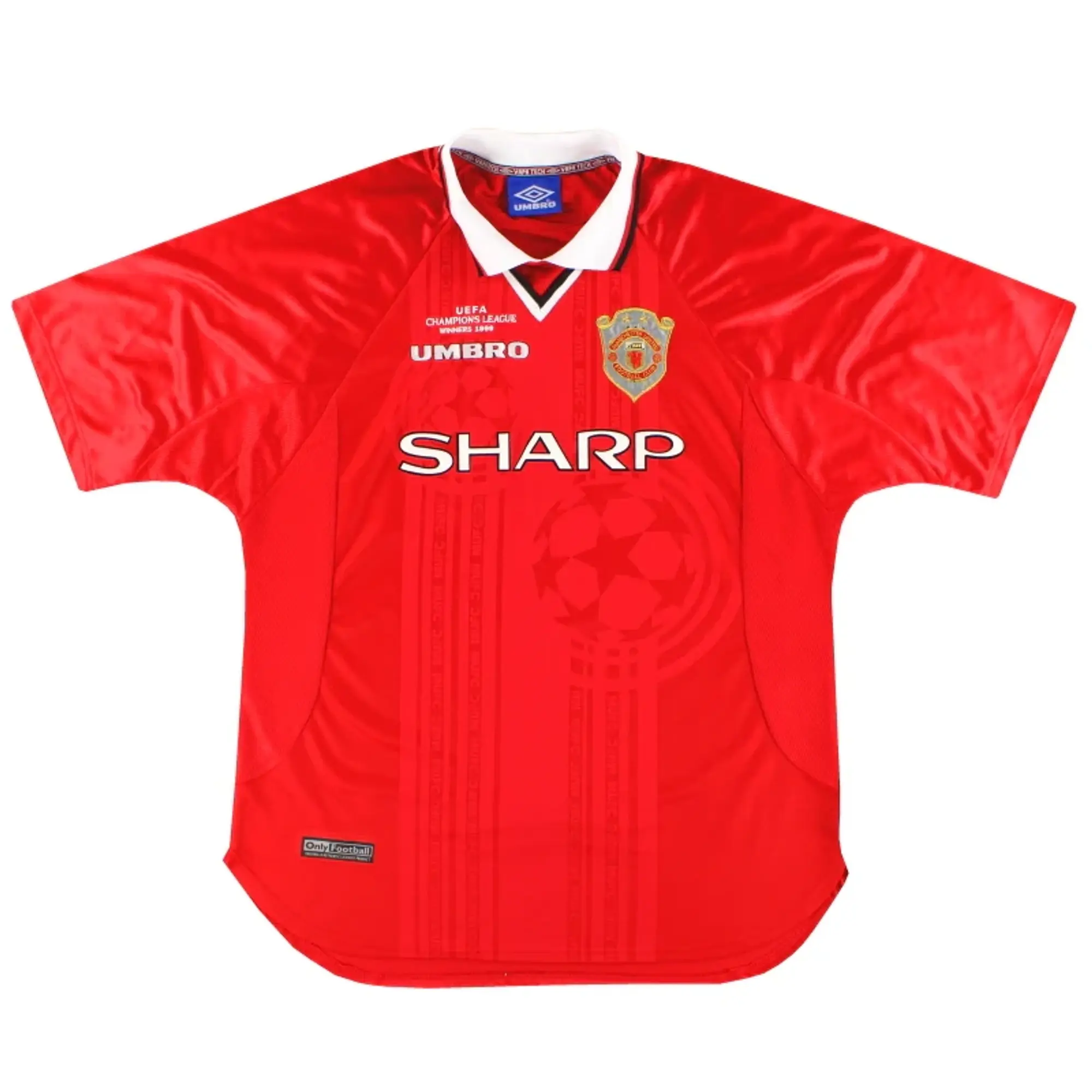 1999-00 Manchester United Umbro CL Winners Shirt M - Manchester United / Excellent / Medium