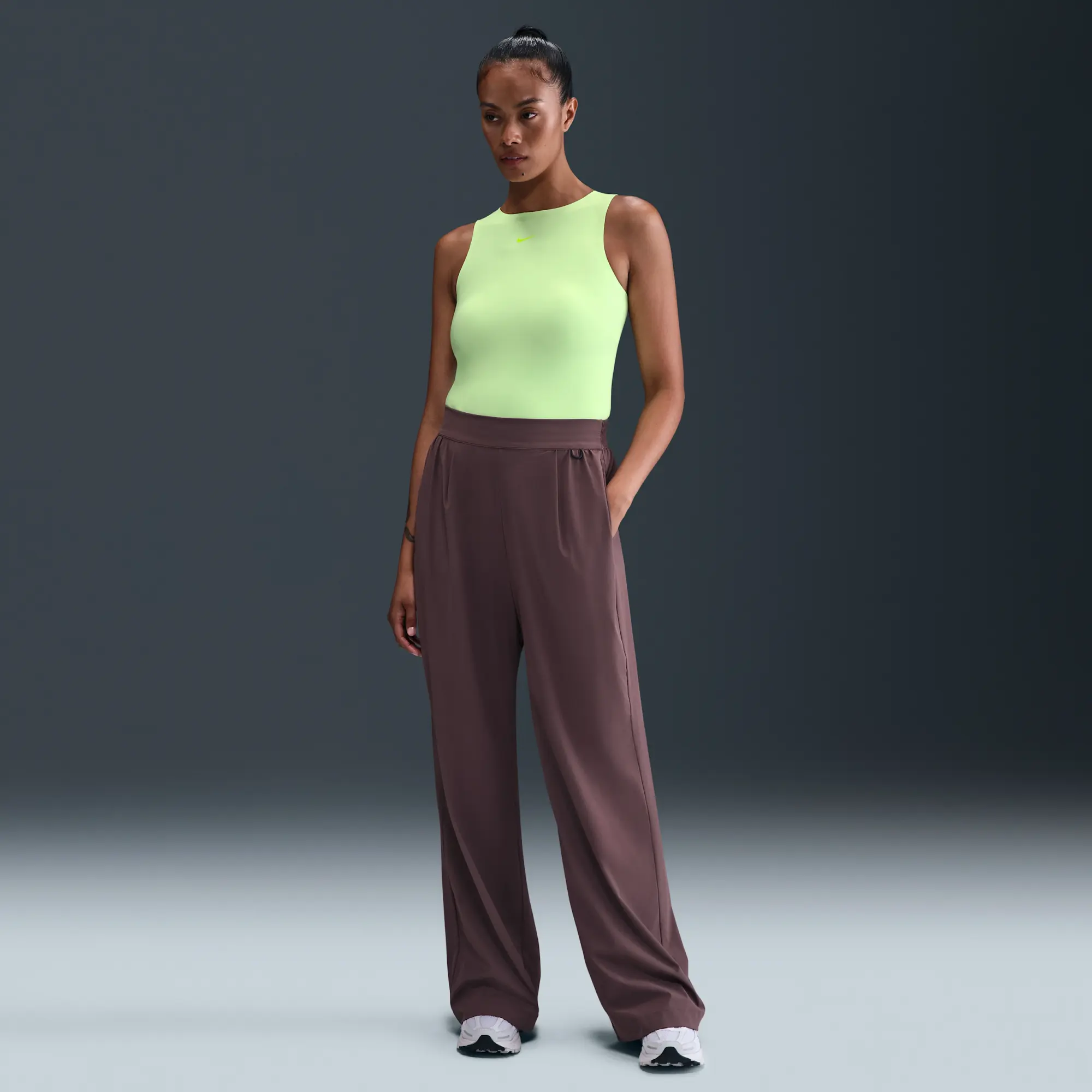 Nike Form Women's Tank Top Bodysuit - Yellow - Polyester/Elastane