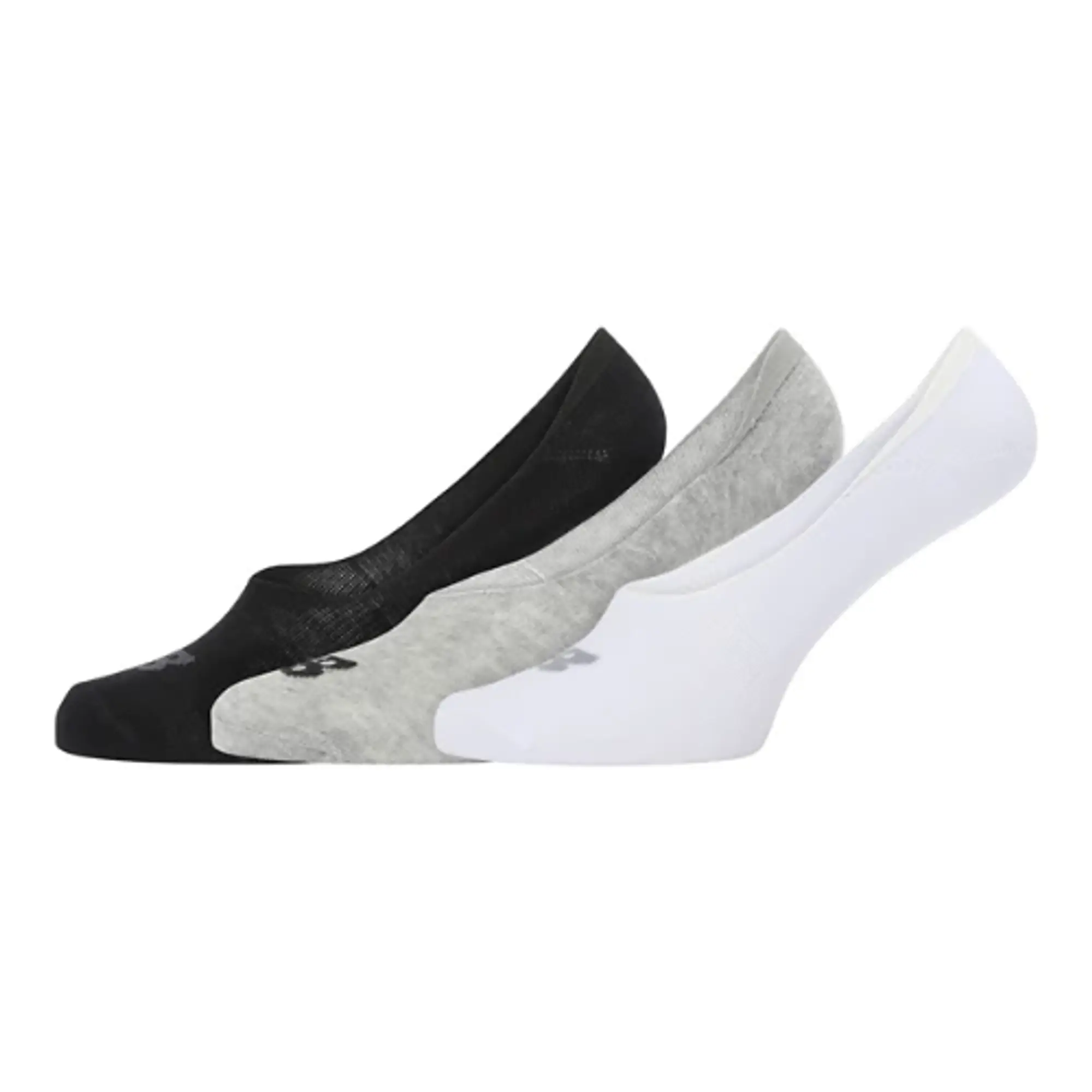 New Balance Unisex Performance Cotton Unseen Liner Socks 3 Pack in White