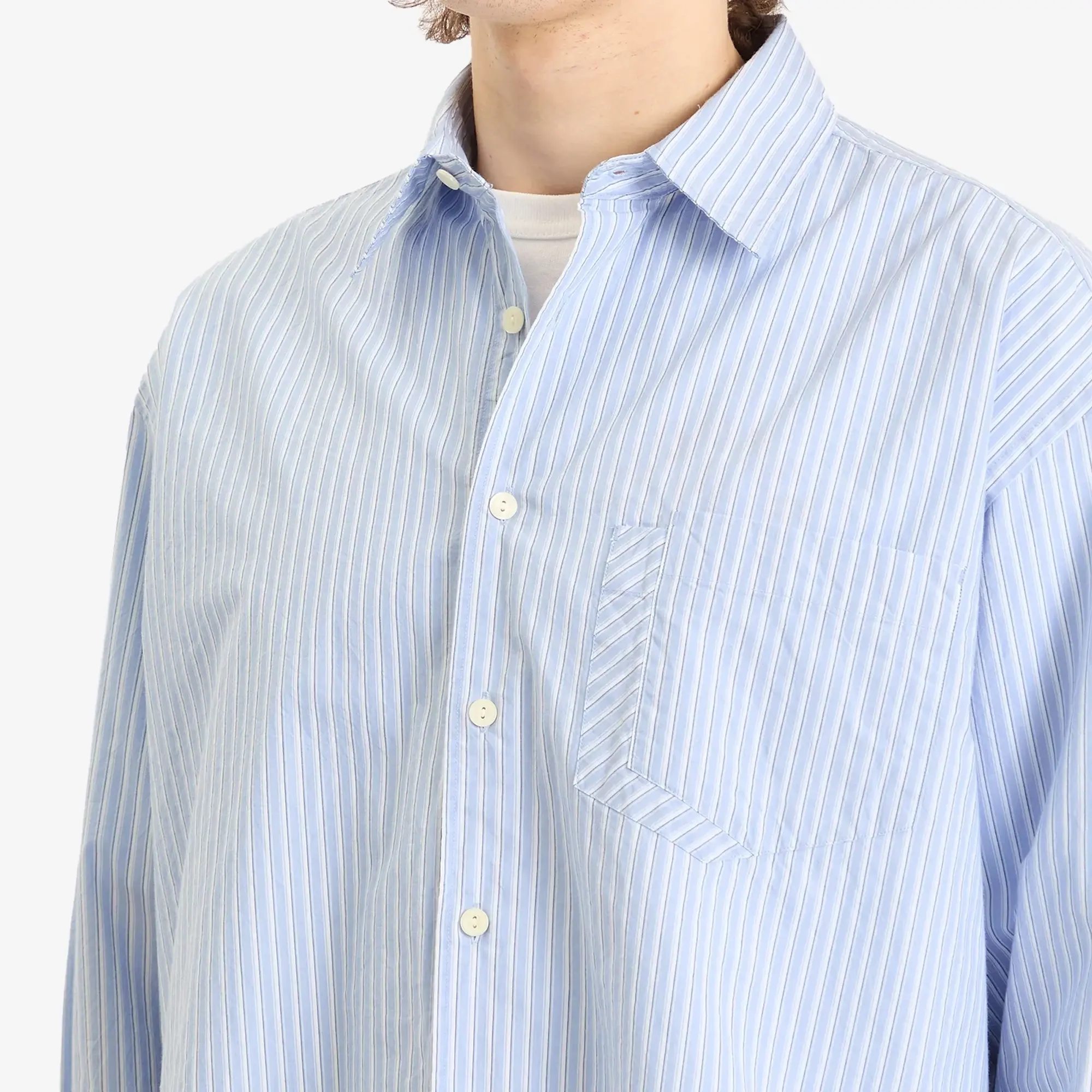 FrizmWORKS Men's Clipping Pocket Shirt Stripe