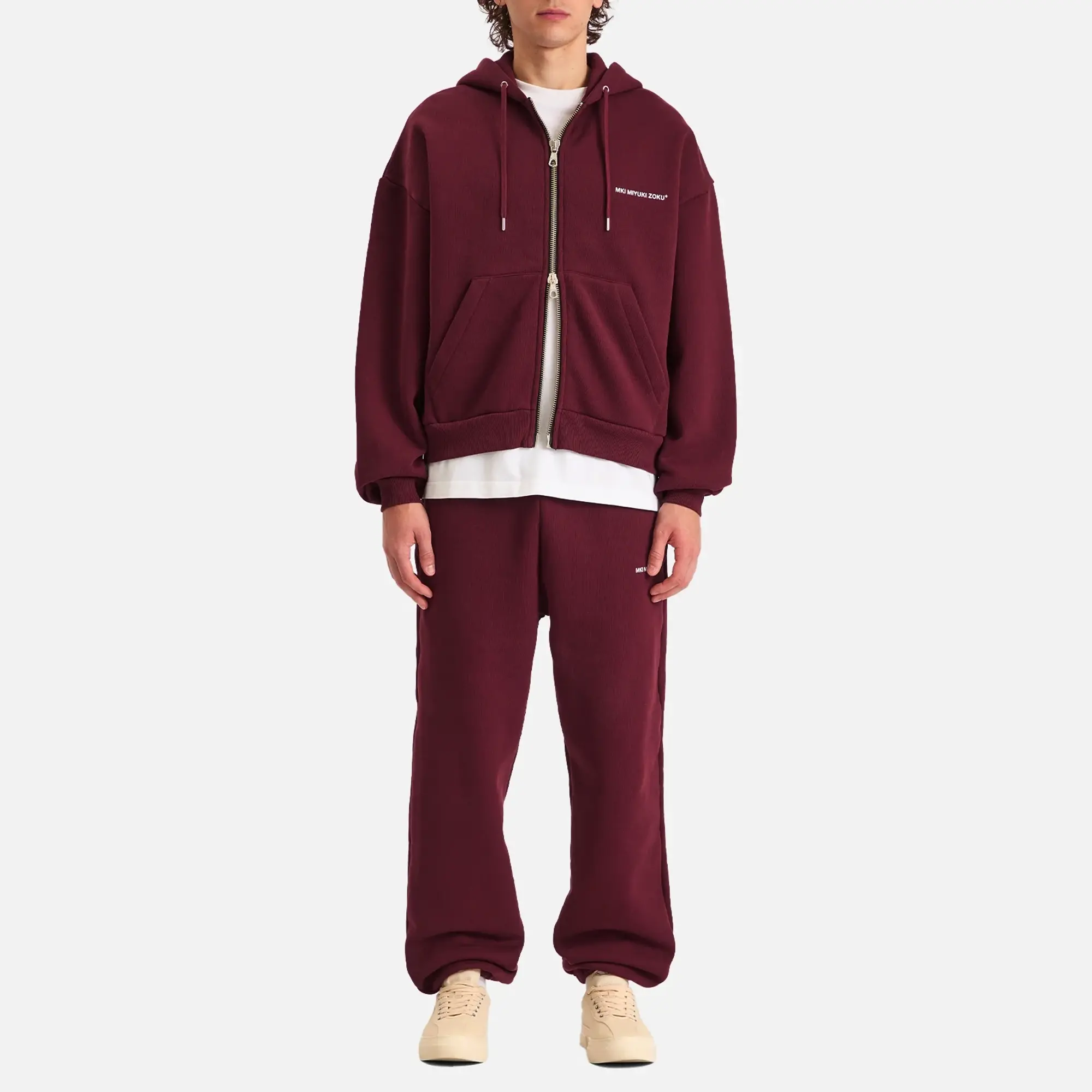 MKI Men's Uniform Zip Hoodie - Presented by END. Burgundy