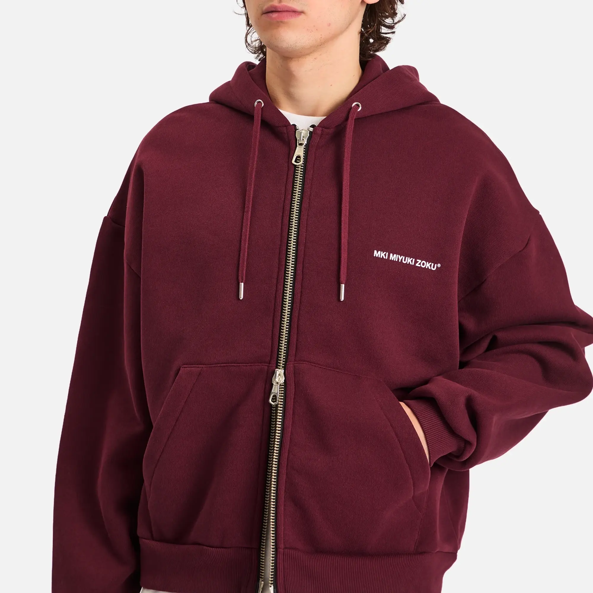 MKI Men's Uniform Zip Hoodie - Presented by END. Burgundy
