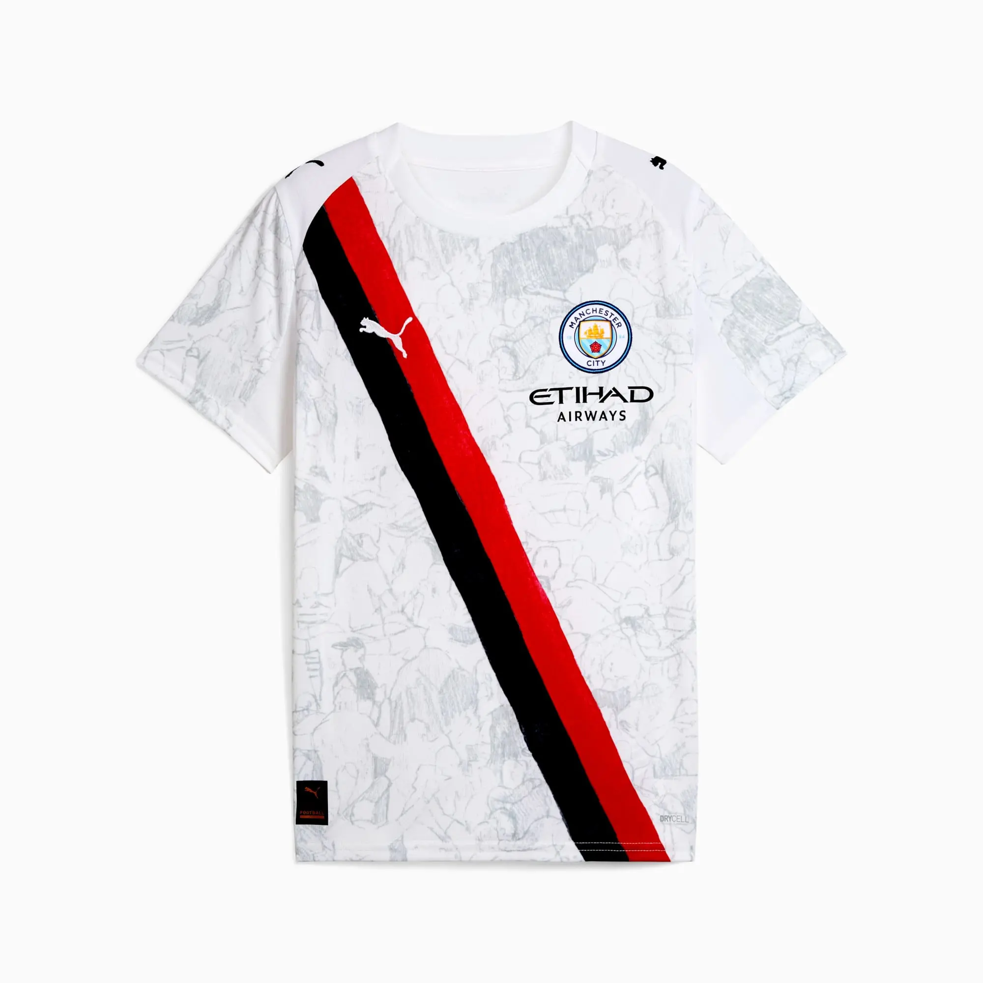 PUMA Kidsuper x Manchester City Jersey Youth, White/Black, size 11-12 Youth