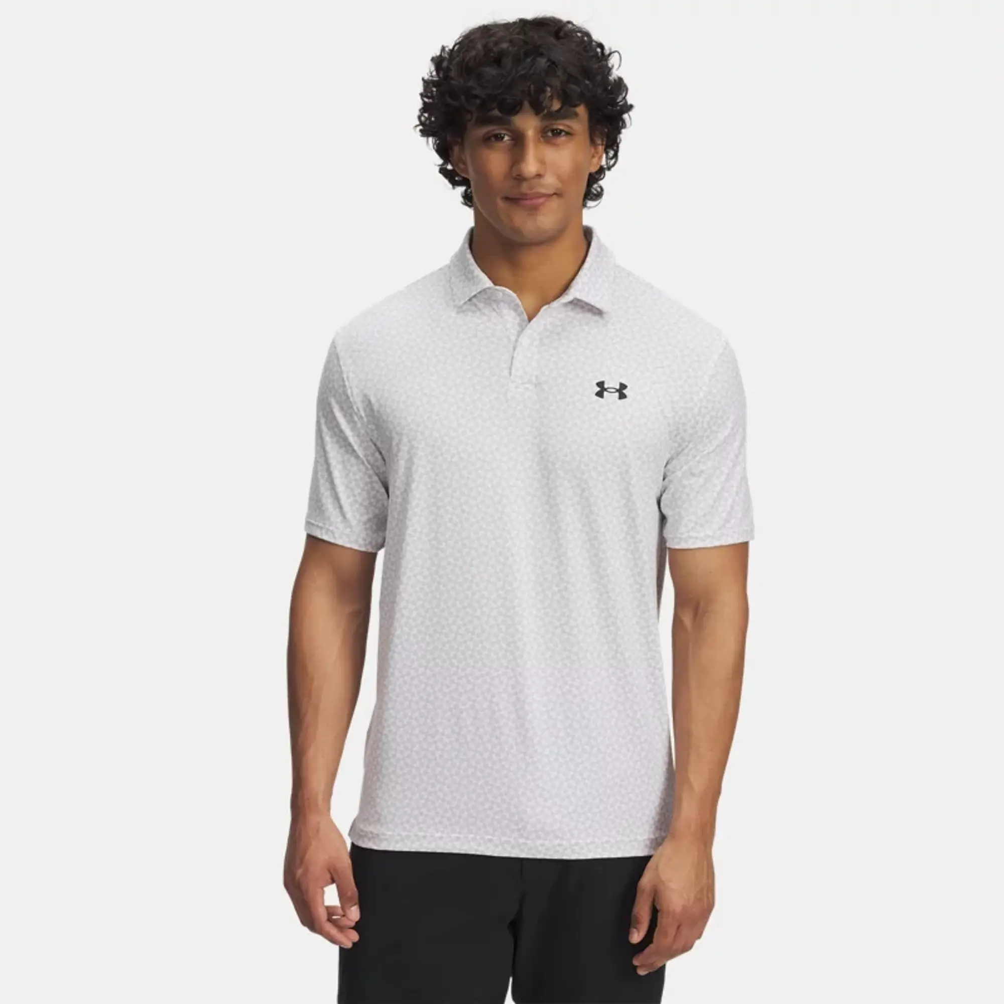 Under Armour  Tee To Green Printed Men's Polo White / Halo Gray / Black L