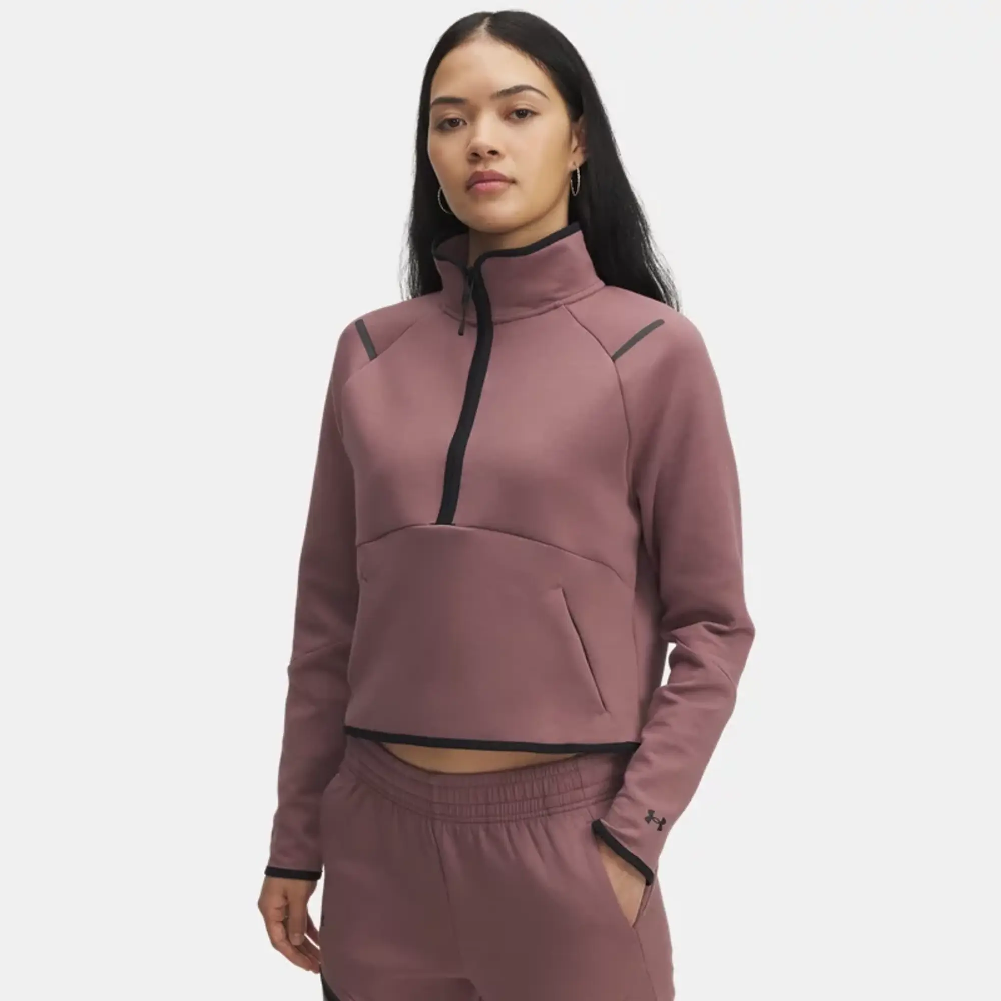 Under Armour  Unstoppable Fleece Women's ½ Zip Maroon Mist / Black L