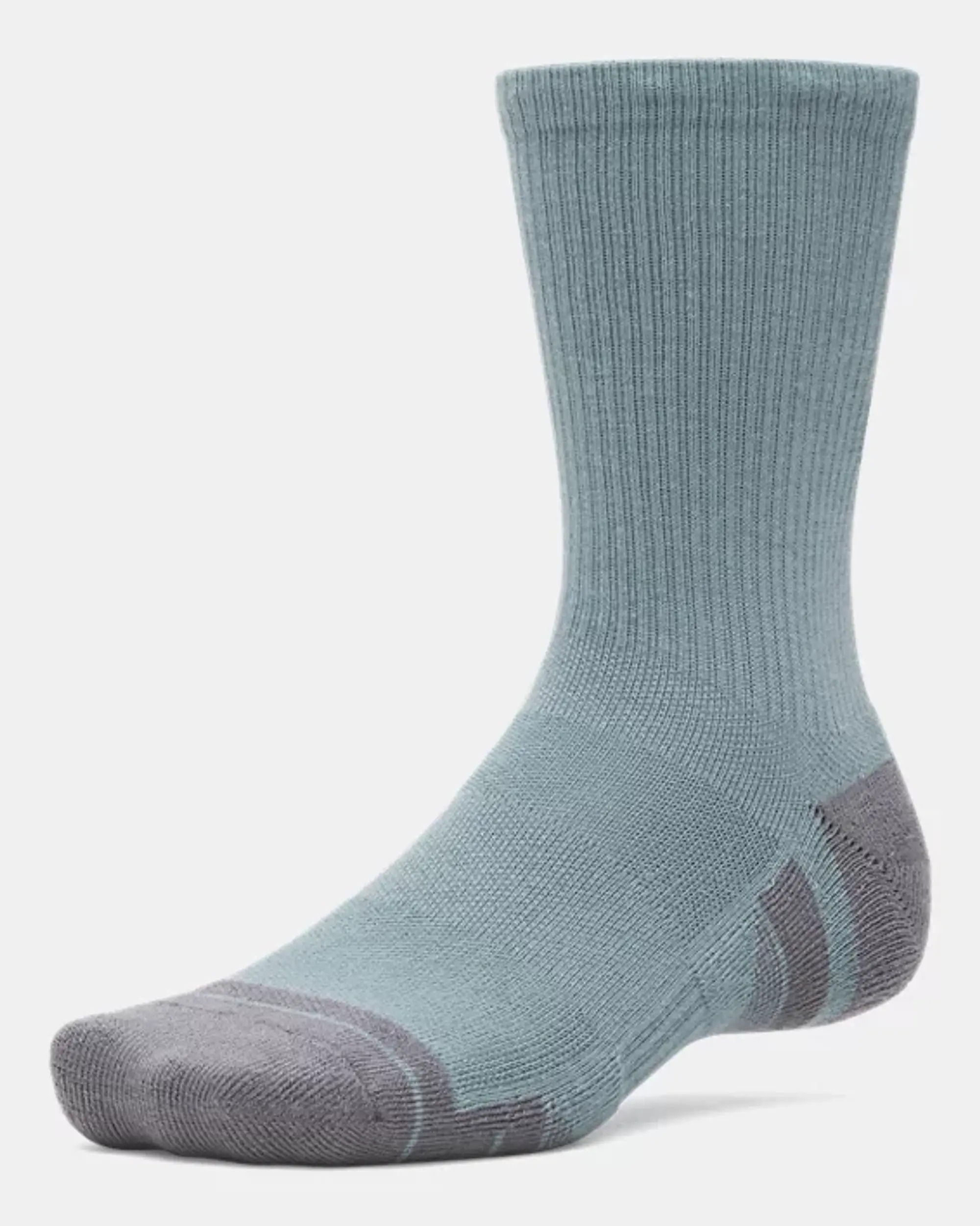 Under Armour  Performance Tech™ Unisex 3-Pack Crew Socks Jasper Blue / Summit White / Castlerock L