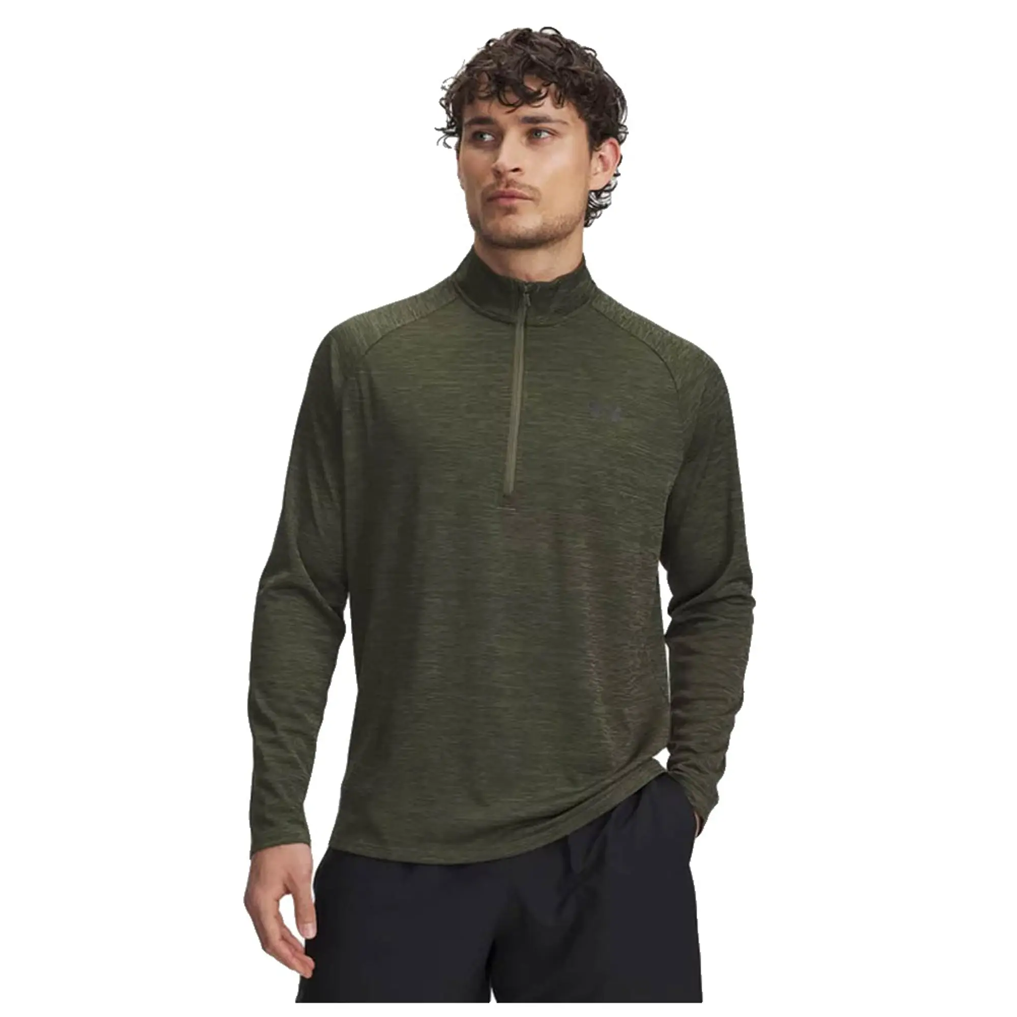Under Armour  Tech™ Textured Men's ½ Zip Marine OD Green / Black L