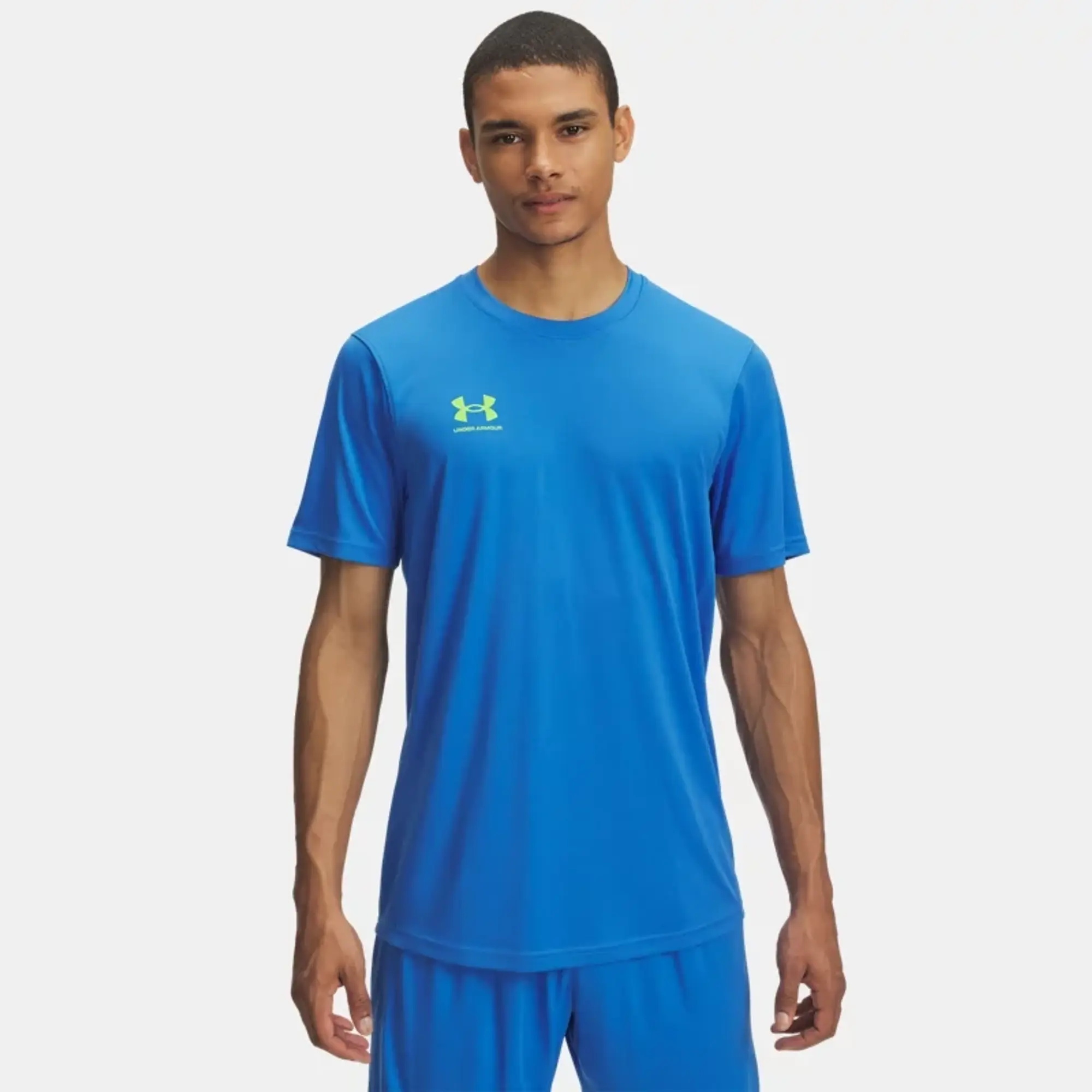 Under Armour  Challenger Men's Training Short Sleeve Blue Atlantis / High Vis Yellow L