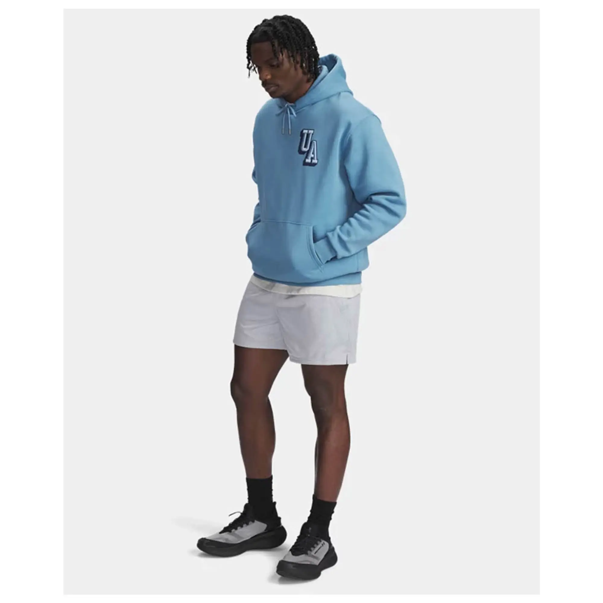 Under Armour  Icon Fleece Graphic Men's Hoodie Blue Smoke / Black L