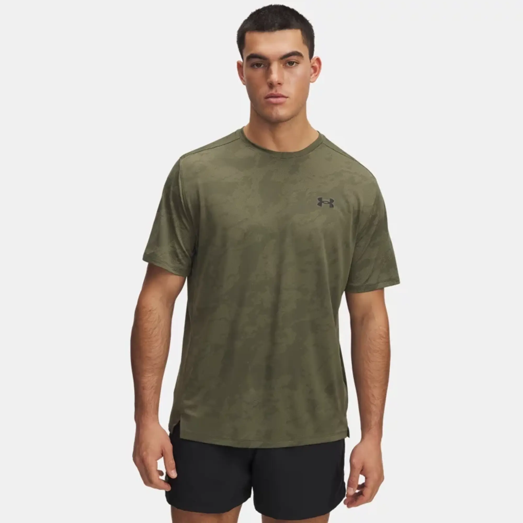 Under Armour  Tech™ Vent Jacq Under Armour rd Men's Short Sleeve Marine OD Green / Black L