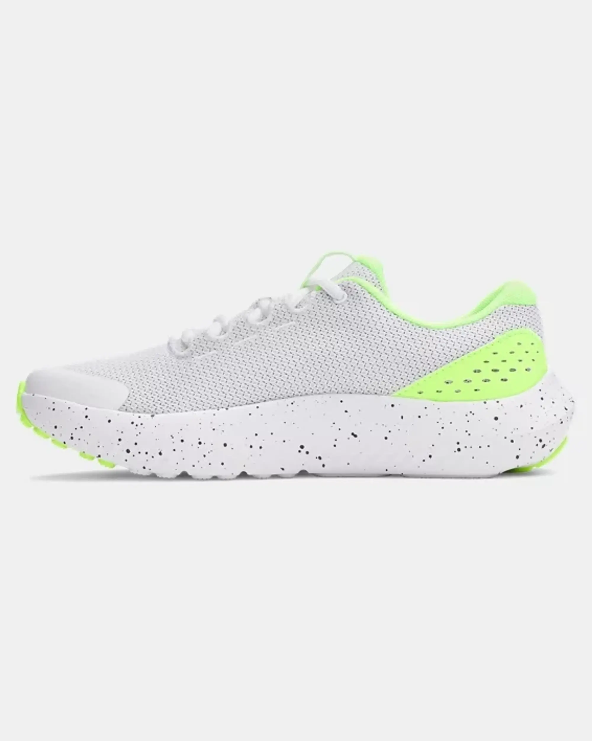 Under Armour  Surge 4 Boys' Running Shoes White / Hyper Green / Black 3.5