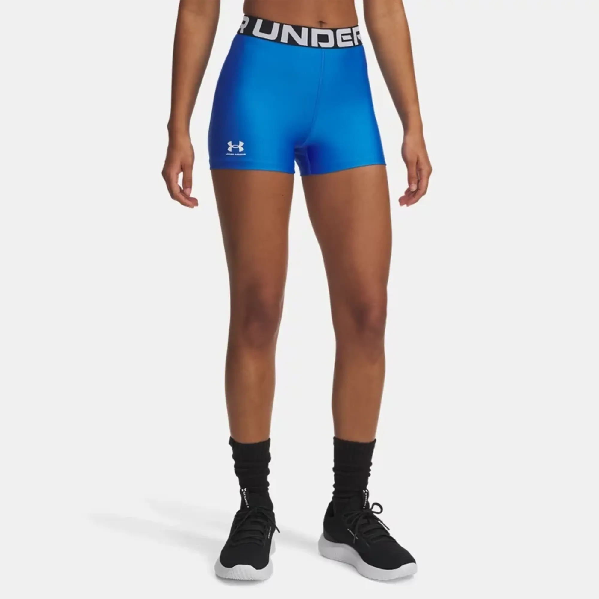 HeatGear® Shorty Women's 3" Shorts Blue Atlantis / White L
