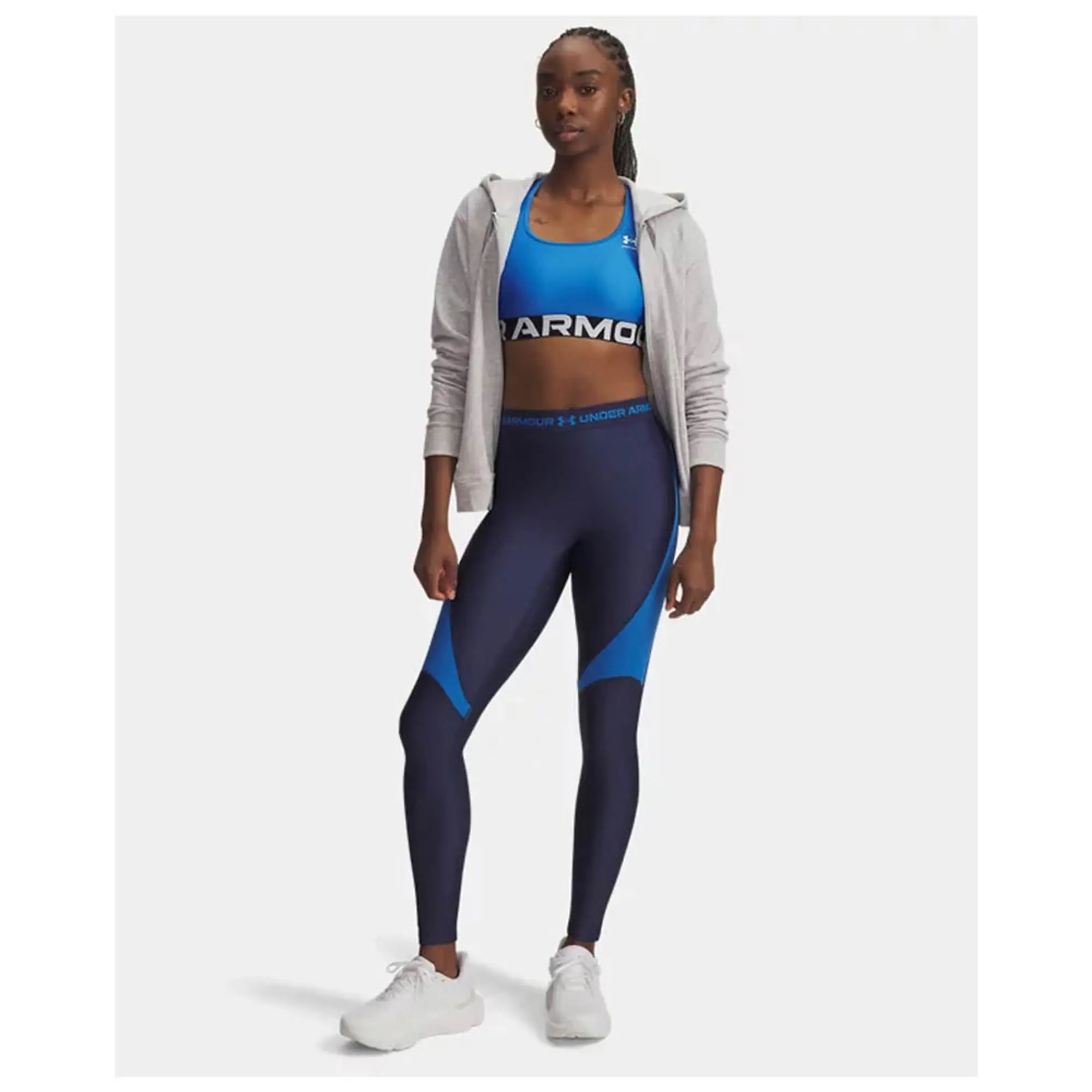 HeatGear® Rib Women's Leggings Washed Navy / Blue Atlantis / Blue Atlantis XS