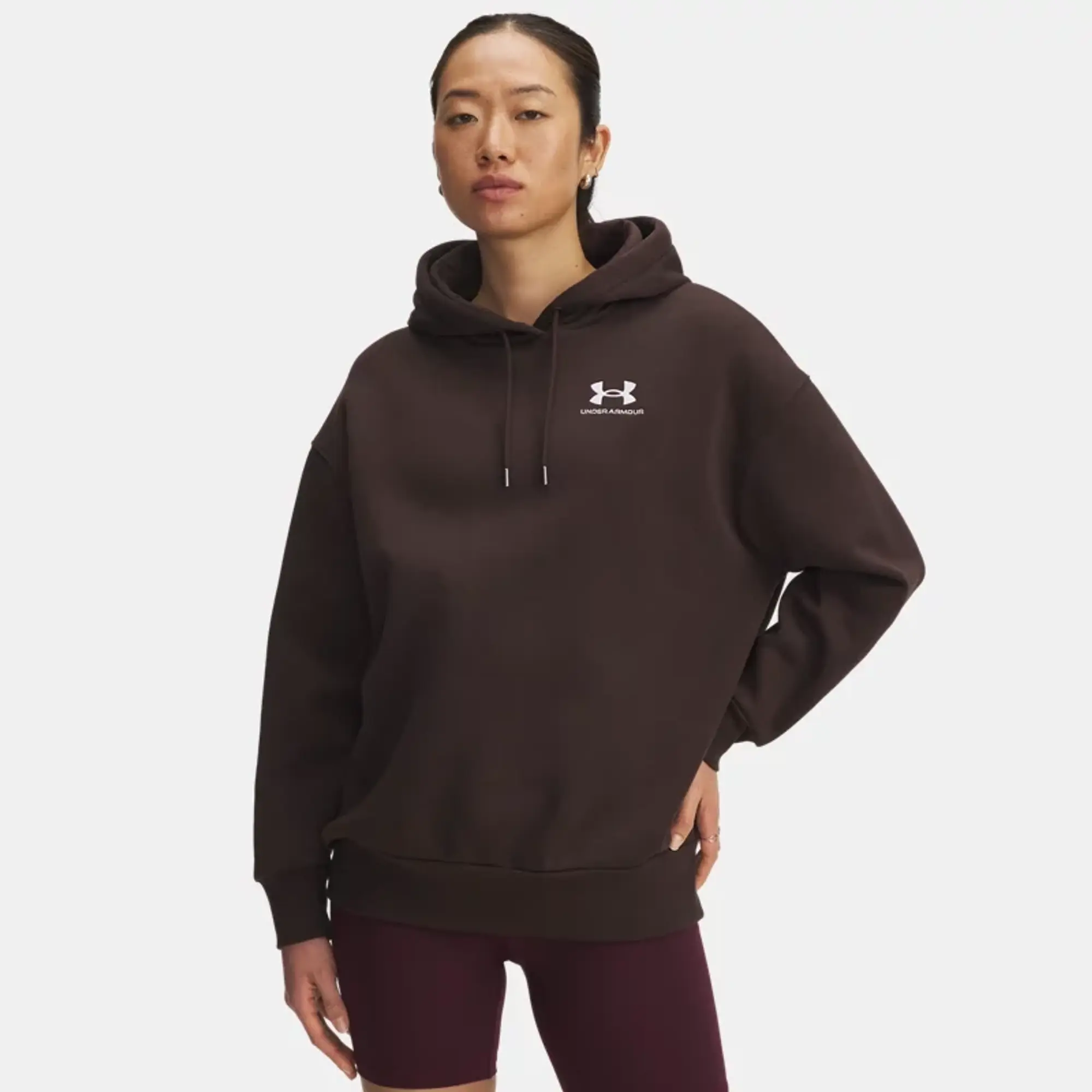 Under Armour  Icon Fleece Women's Oversized Hoodie Kona Brown / White L