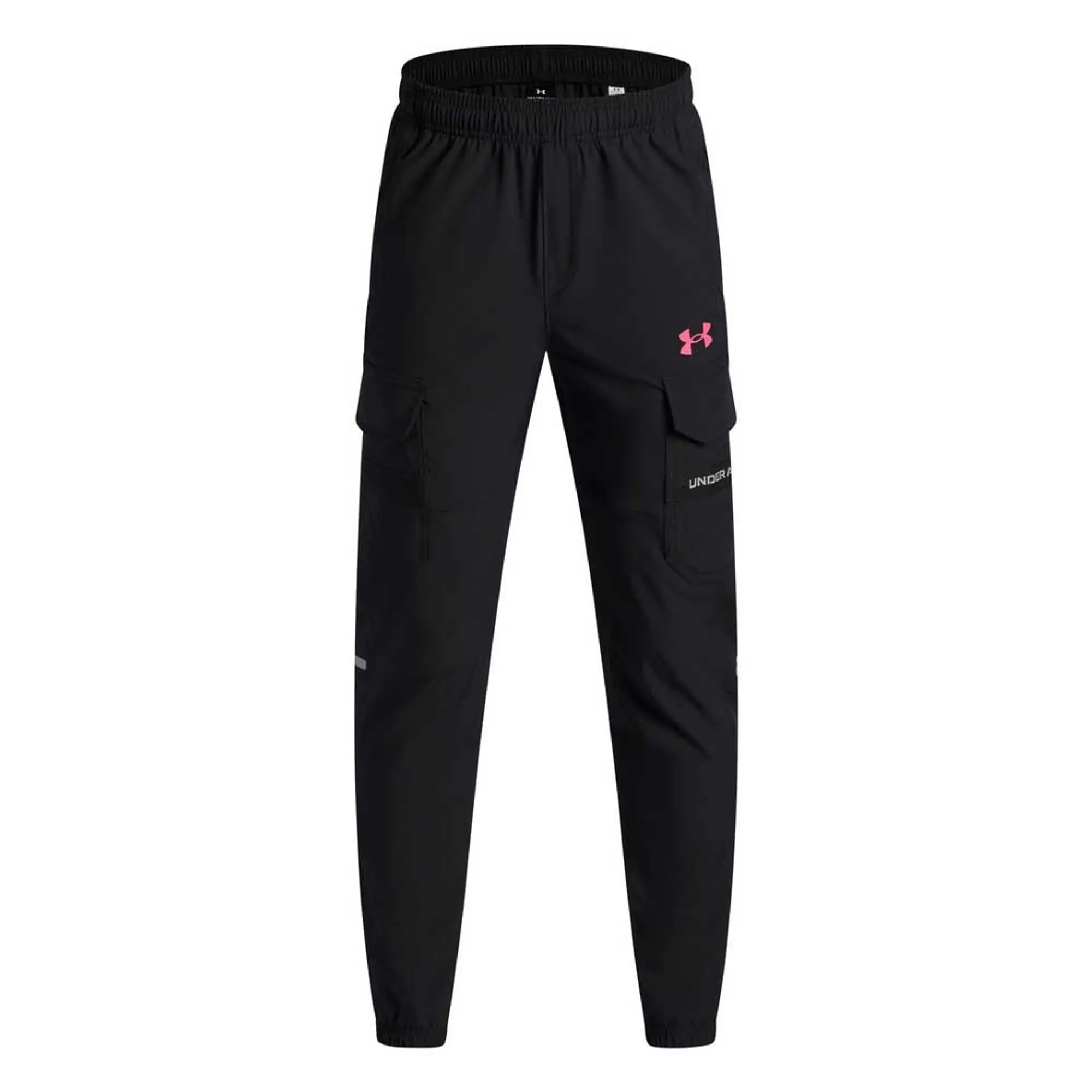 Under Armour  Tech™ Utility Woven Boys' Pants Black / Super Pink YLG (59 - 63 in)