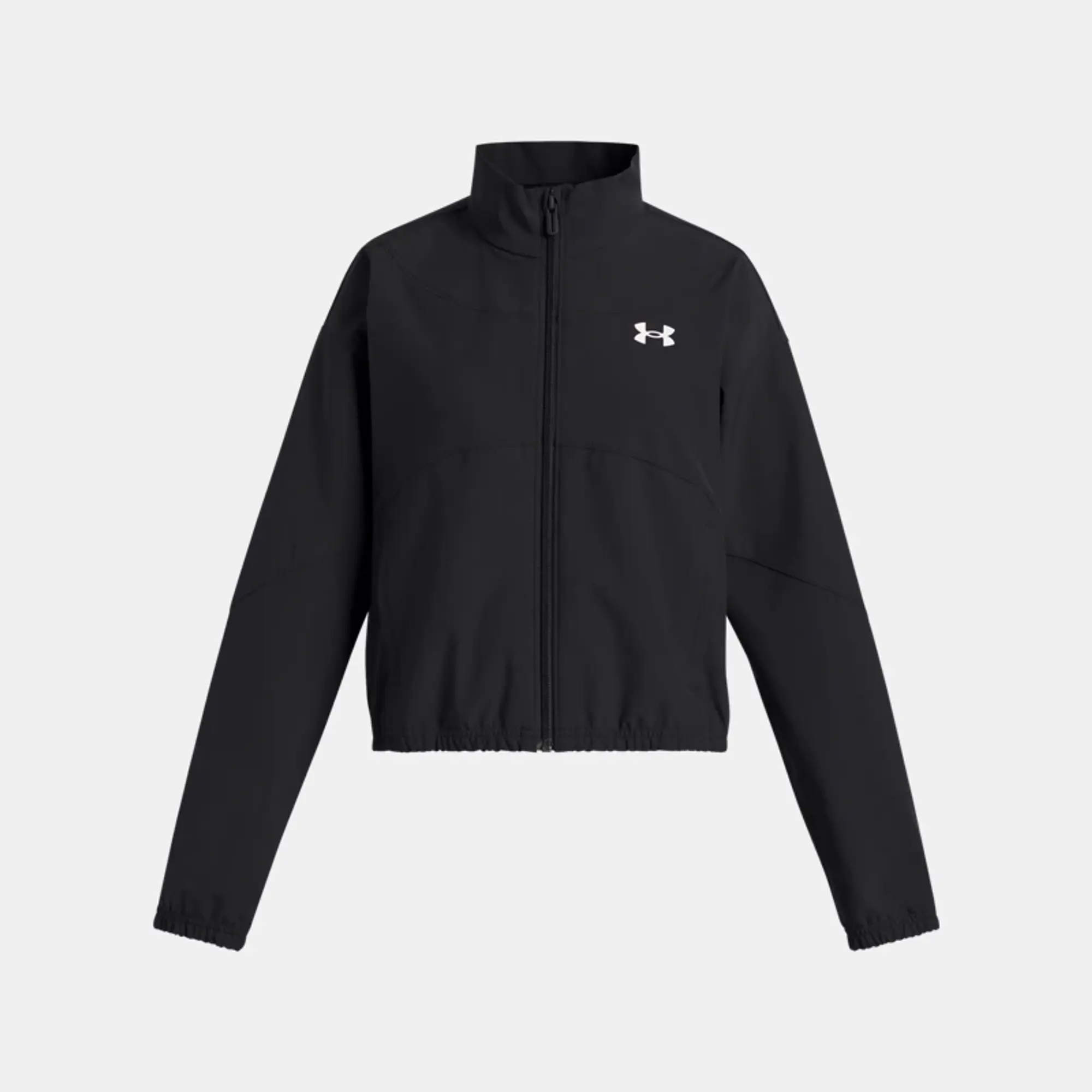 Under Armour  Rival Woven Girls' Jacket Black / White YLG (59 - 63 in)