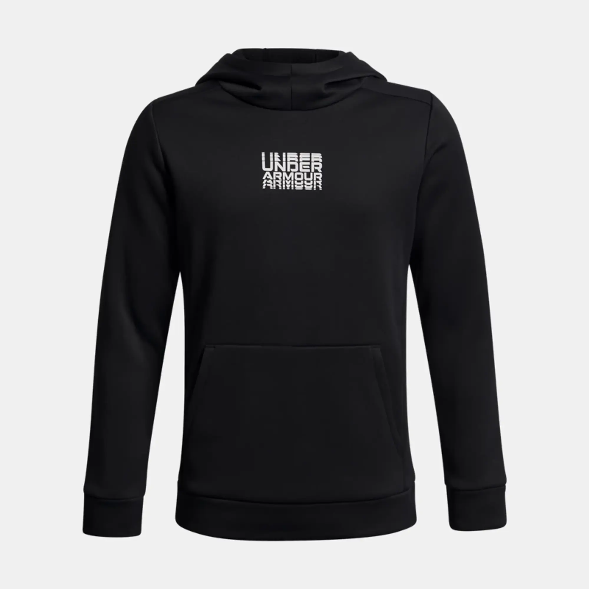 Armour Fleece® Retro Graphic Boys' Hoodie Black / White YLG (59 - 63 in)
