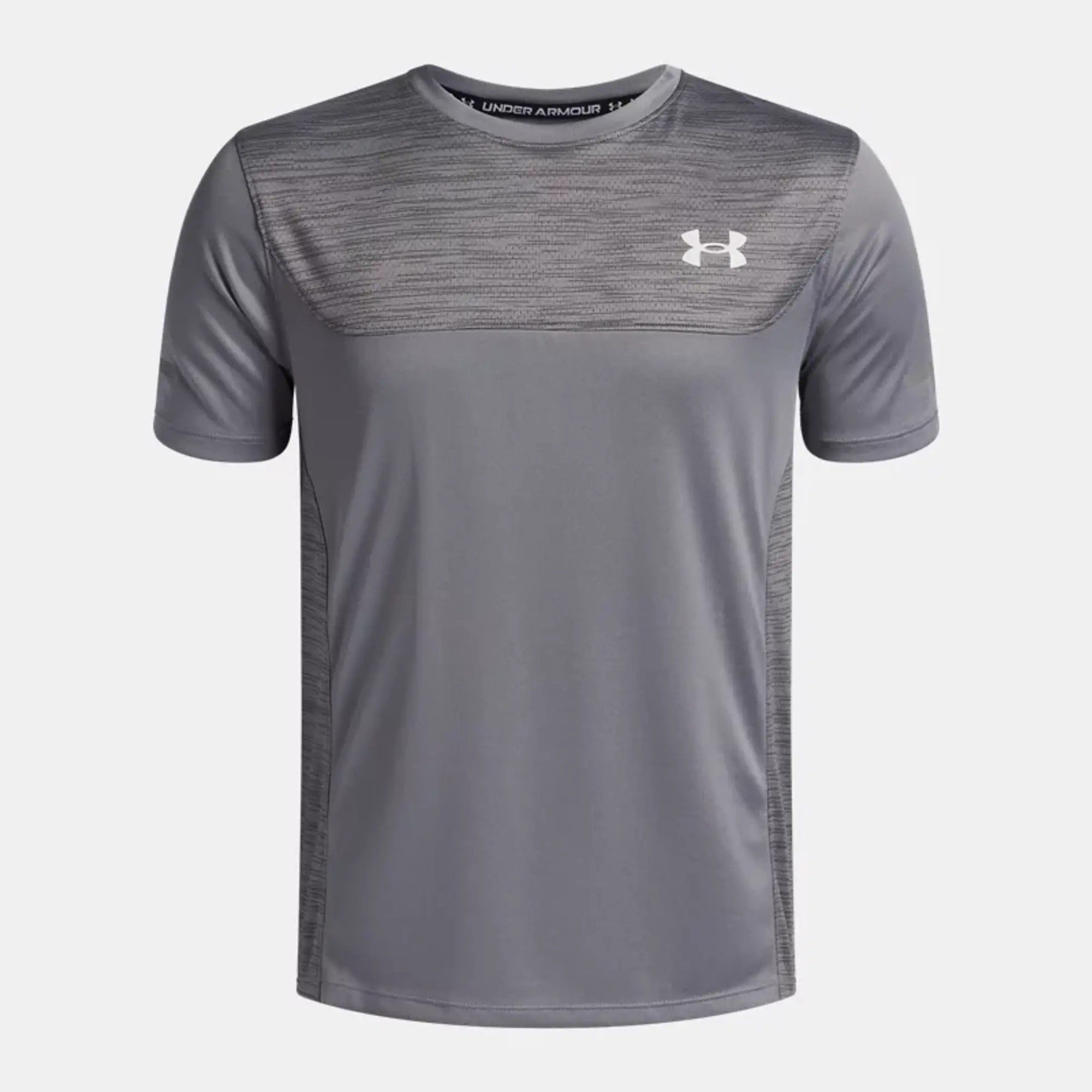 Under Armour  Tech™ Utility Boys' Short Sleeve Steel / White YLG (59 - 63 in)