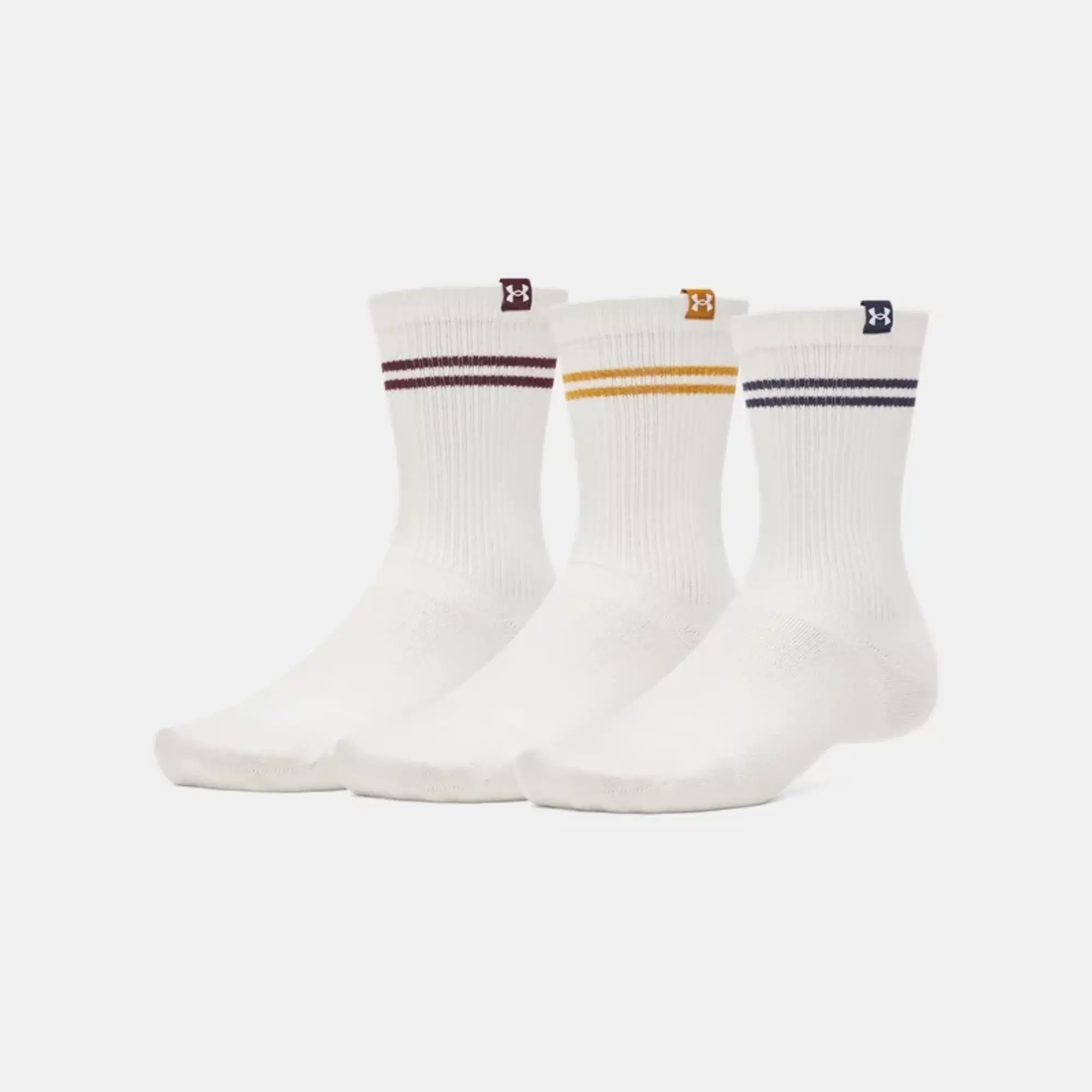 Under Armour  Sportstyle Cotton Unisex 3-Pack Crew Socks Summit White / Summit White / Summit White L