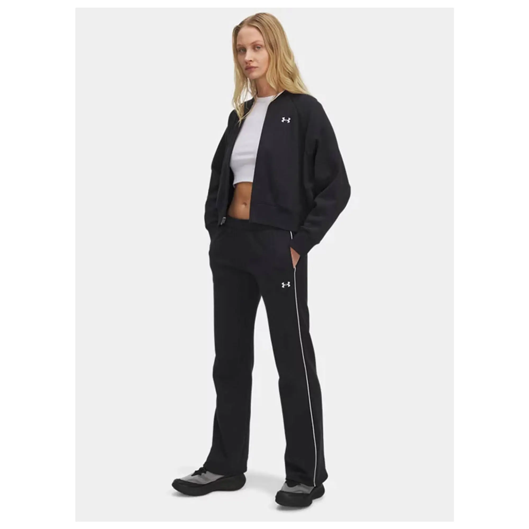 Under Armour  Rival Fleece Piped Women's Pants Black / White L
