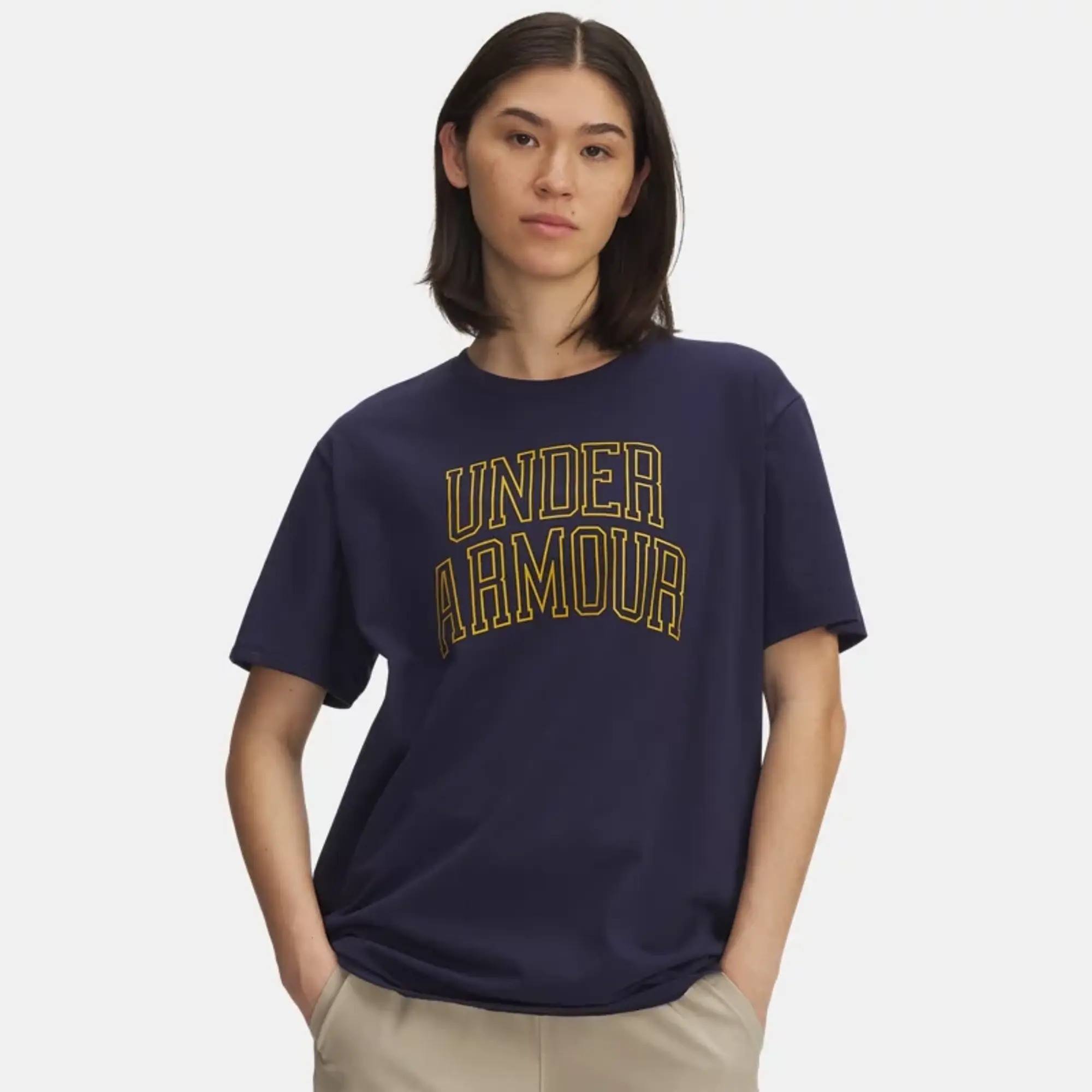 Under Armour  Rival Campus Women's Oversized T-Shirt Midnight Navy / Gold League L