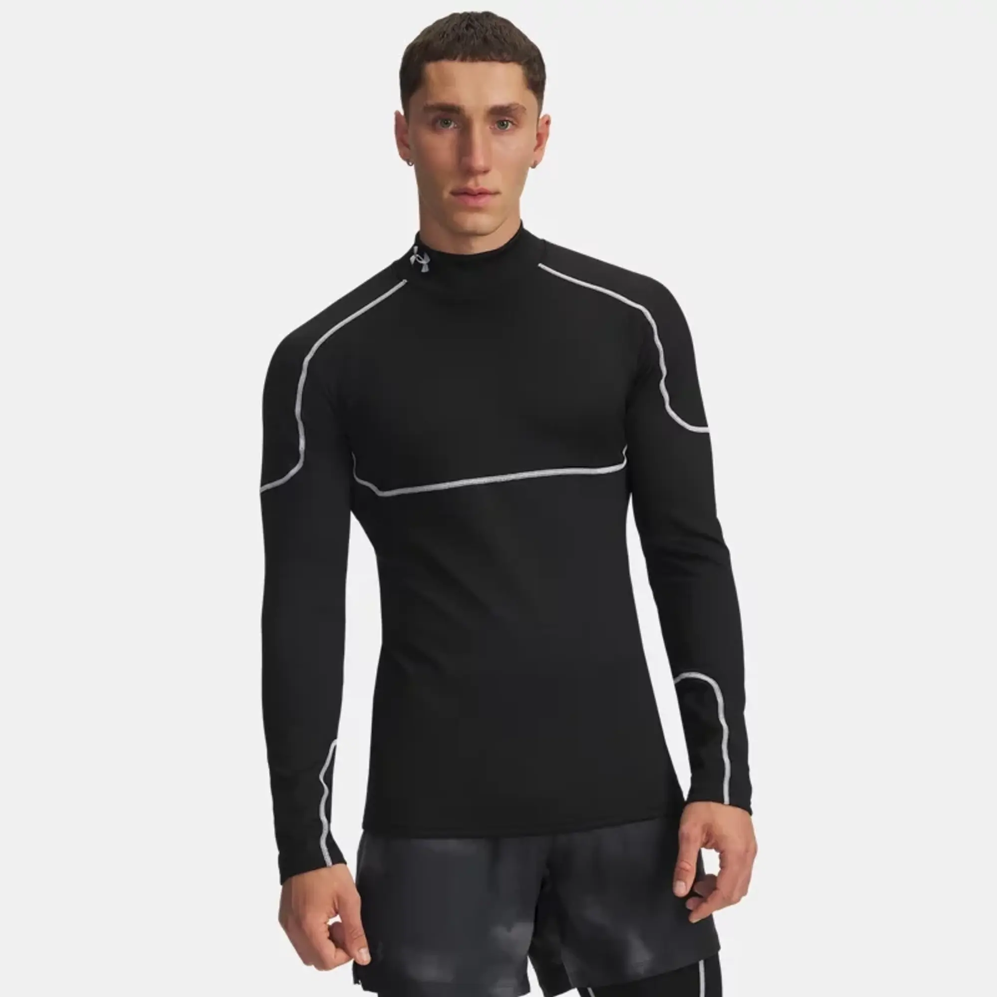 Under Armour  Cold Weather Grid Men's Long Sleeve Mock Black / Black / White L