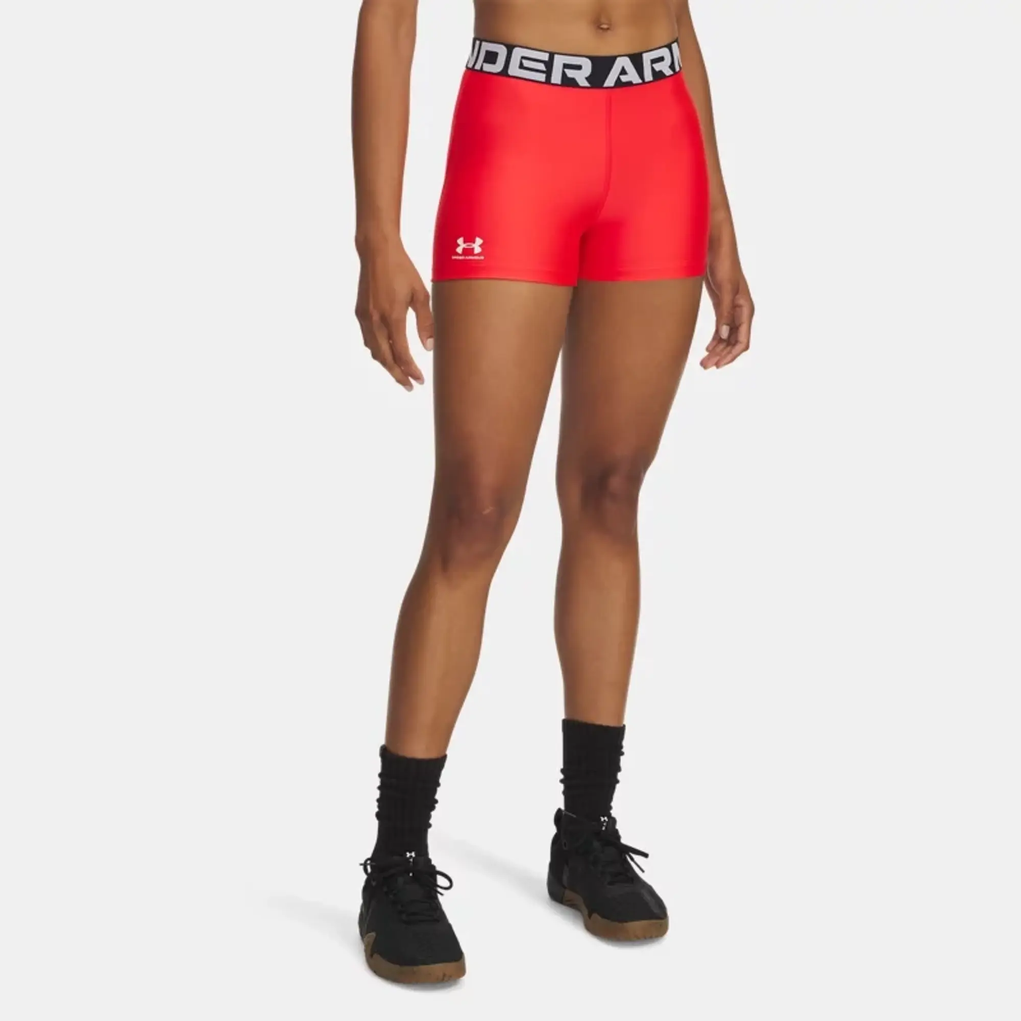 HeatGear® Shorty Women's 3" Shorts Racer Red / White L