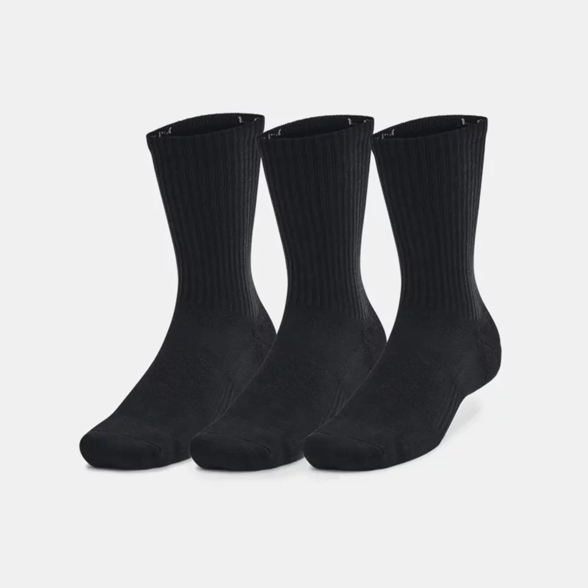 Under Armour  Training Cotton Unisex 3-Pack Crew Socks Black / Black / White XL