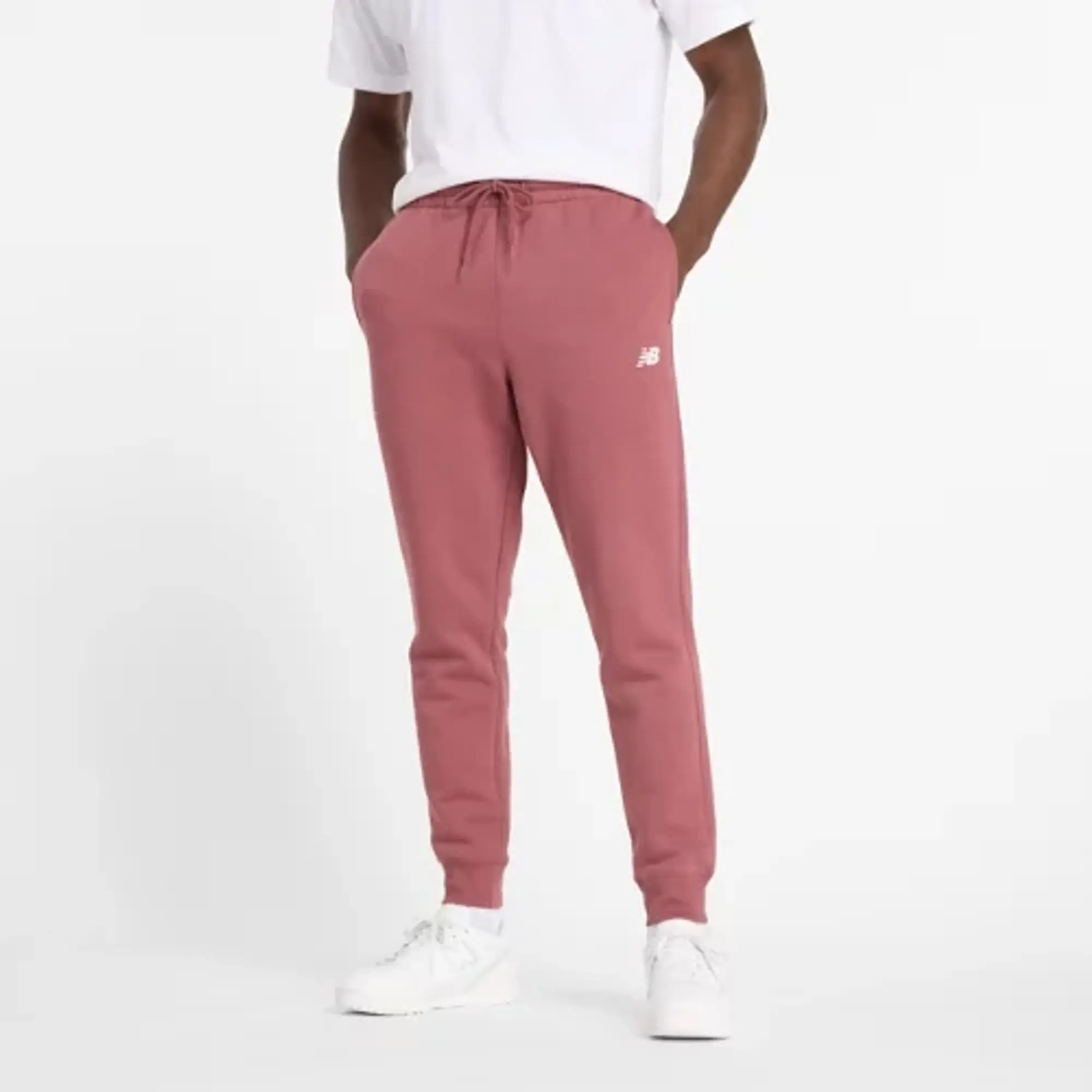 New Balance Men's Sport Fleece Jogger in Red Cotton