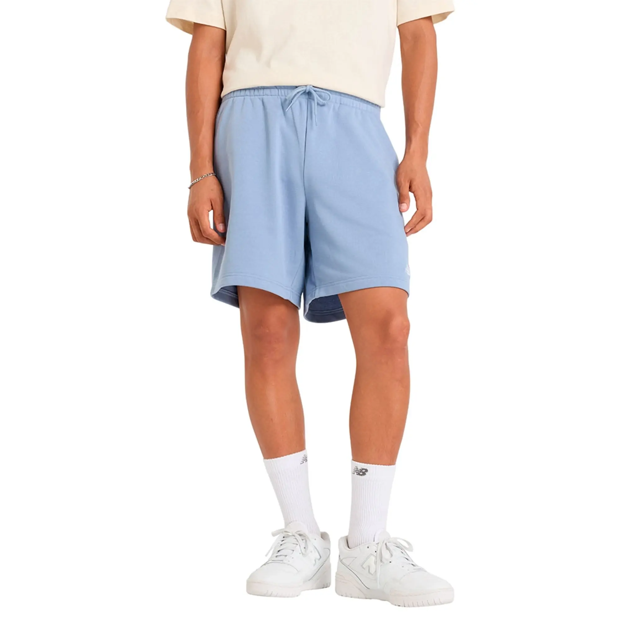 New Balance Men's Sport Essentials French Terry Short 7" in Blue Cotton