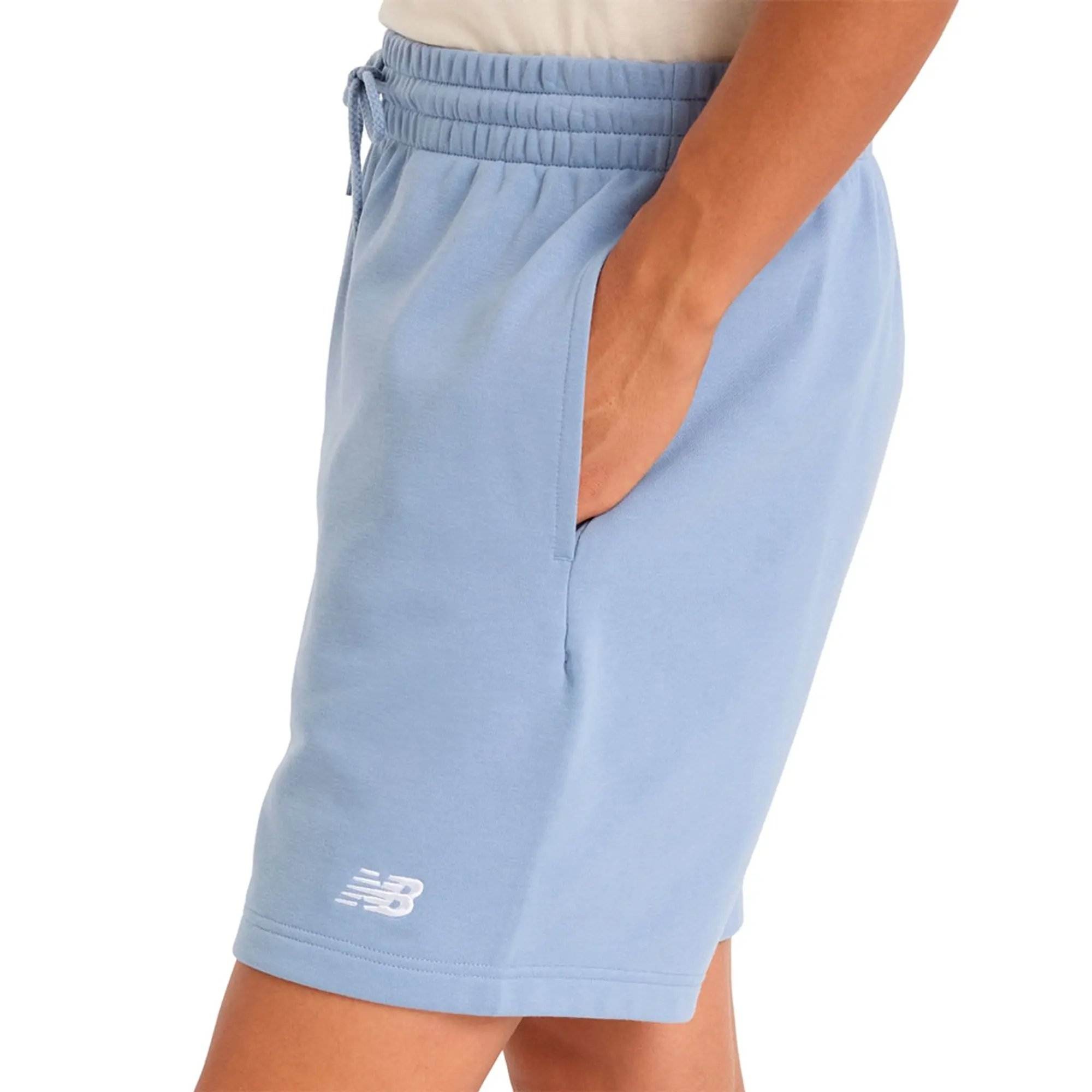 New Balance Men's Sport Essentials French Terry Short 7" in Blue Cotton