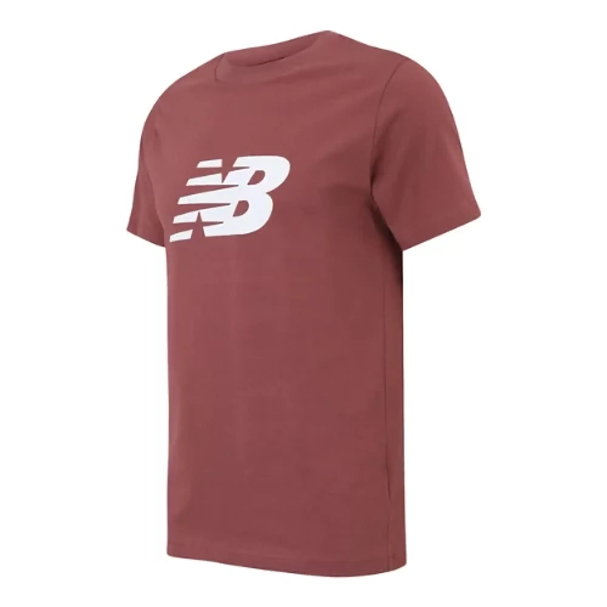 New Balance Men's Sport Jersey Logo T-Shirt in Red Cotton Jersey