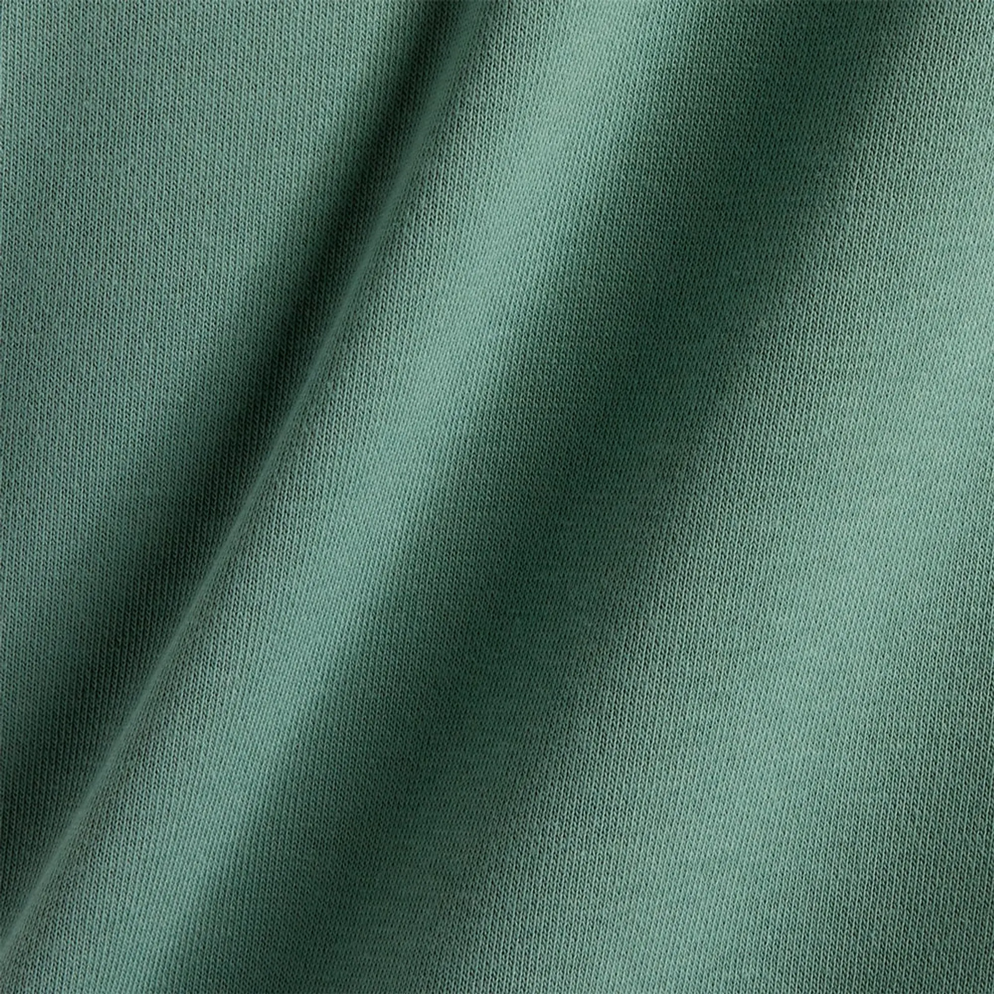 New Balance Men's Varsity Pennant Crew in Green Cotton Fleece