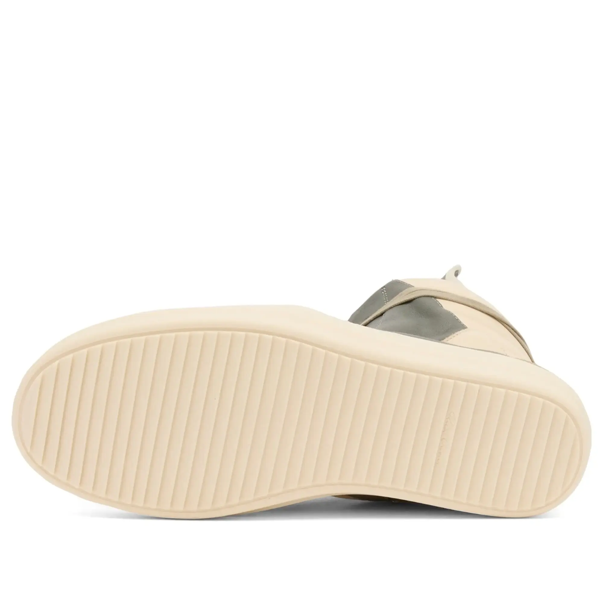 Rick Owens Men's Leather Geobasket Sneakers Washed Indigo/Milk