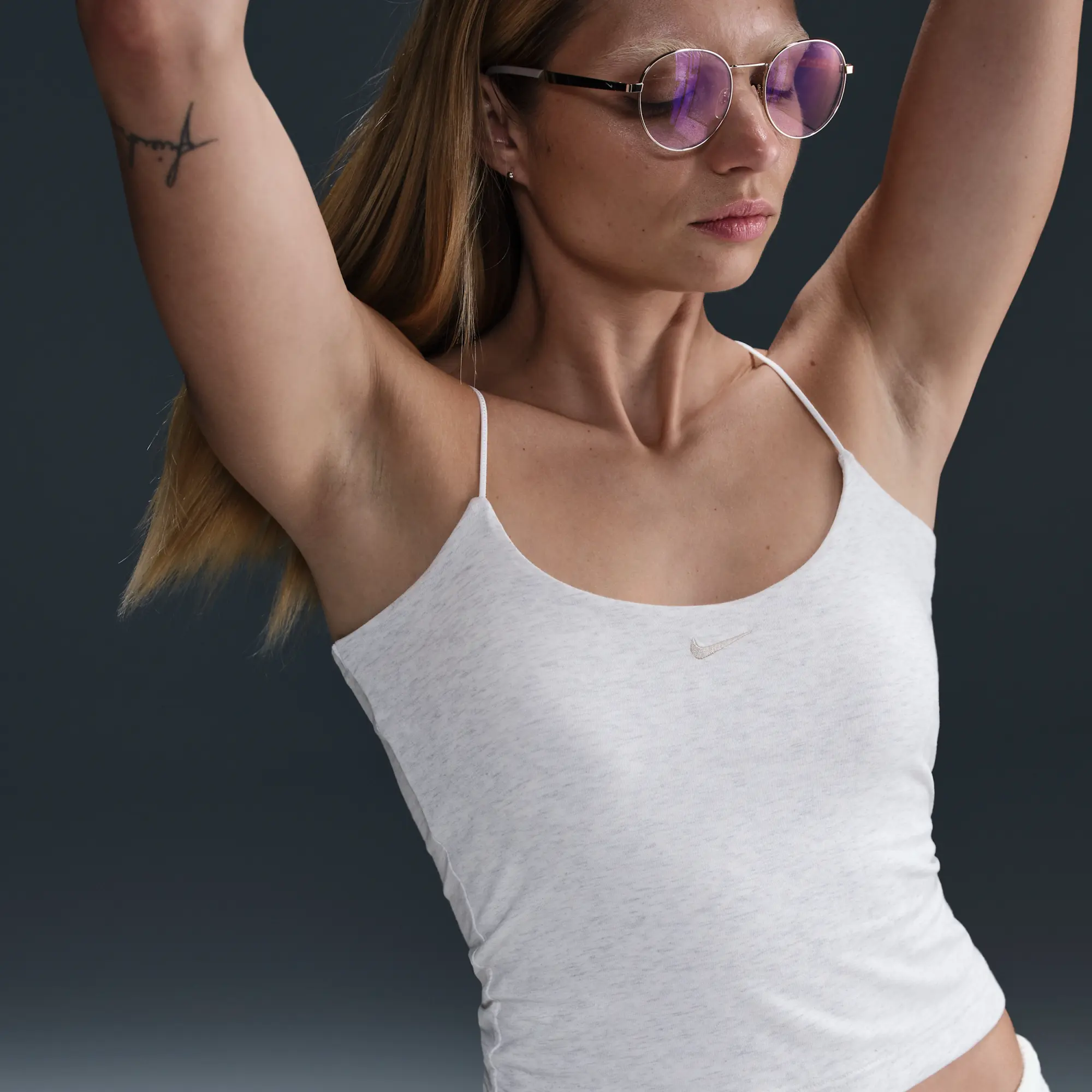 Nike Sportswear Chill Knit Women's Tight Cami Tank Top - Brown - Modal/Cotton/Elastane