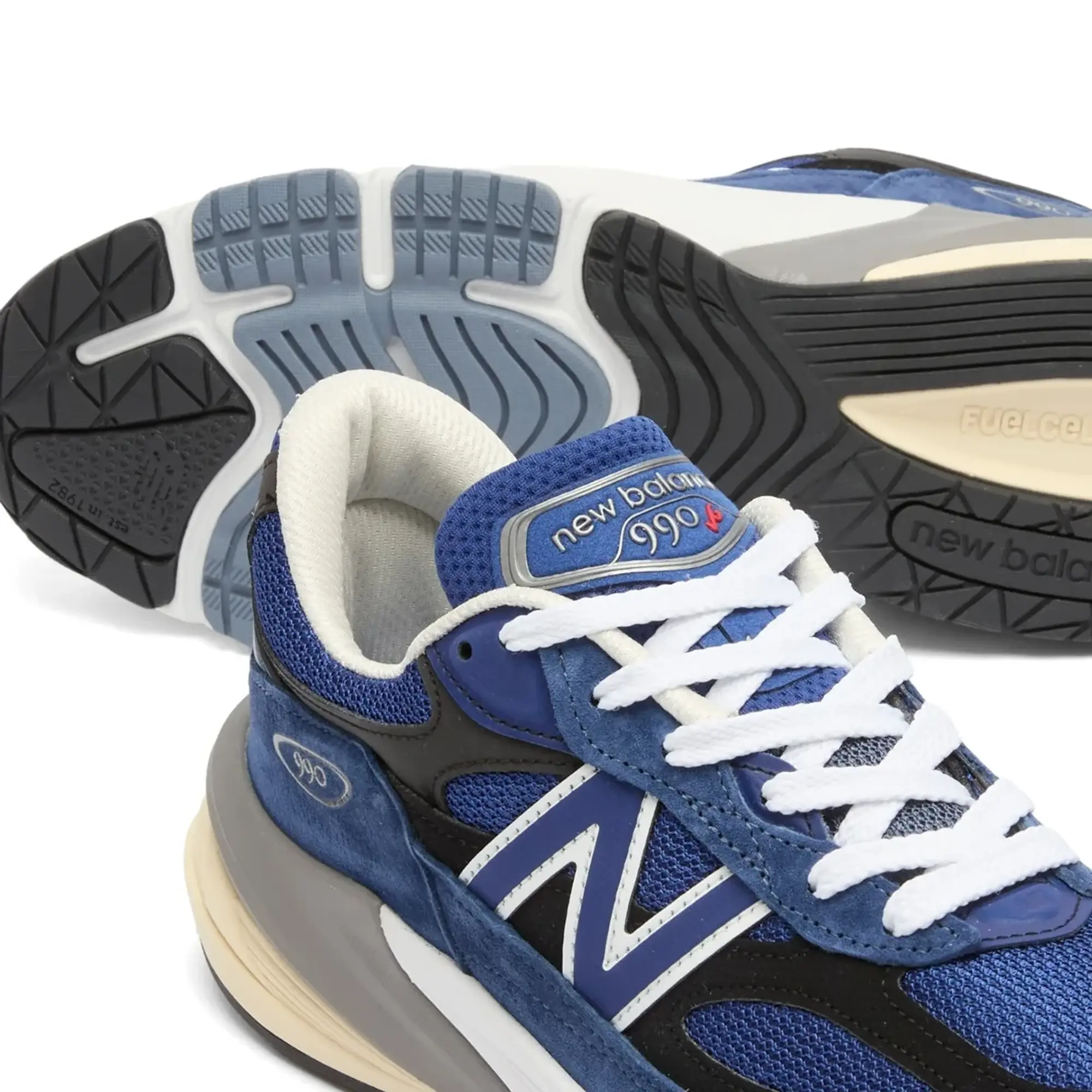 New Balance Unisex Made in USA 990v6 in Blue/Black Suede/Mesh
